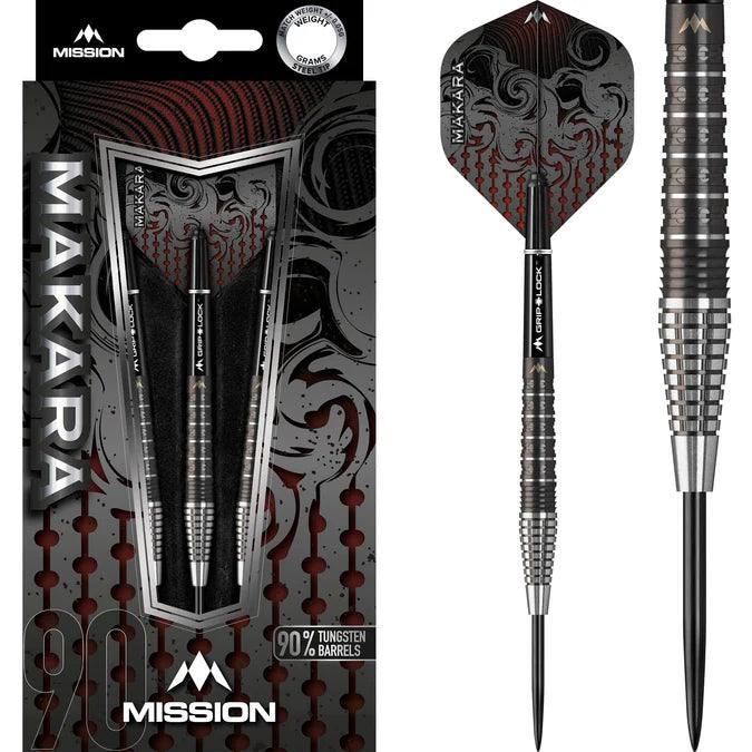 Mission - Makara - M2 - Graphite Pvd Fekete - 90% - Szteel Darts Szett - Direct Darts - 1