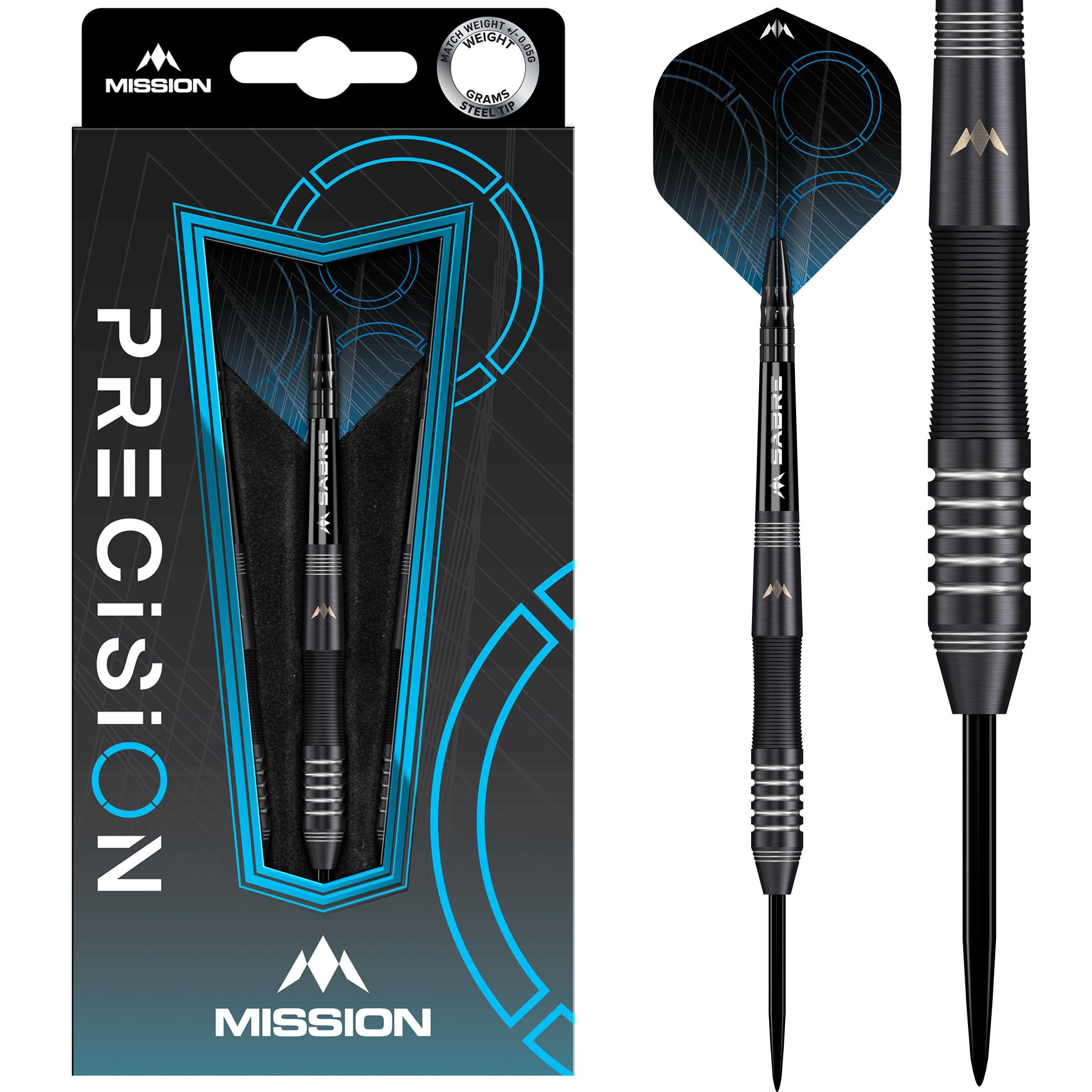 Mission - Precision - Fekete Pvd - 90% - Szteel Darts Szett - Direct Darts - 1
