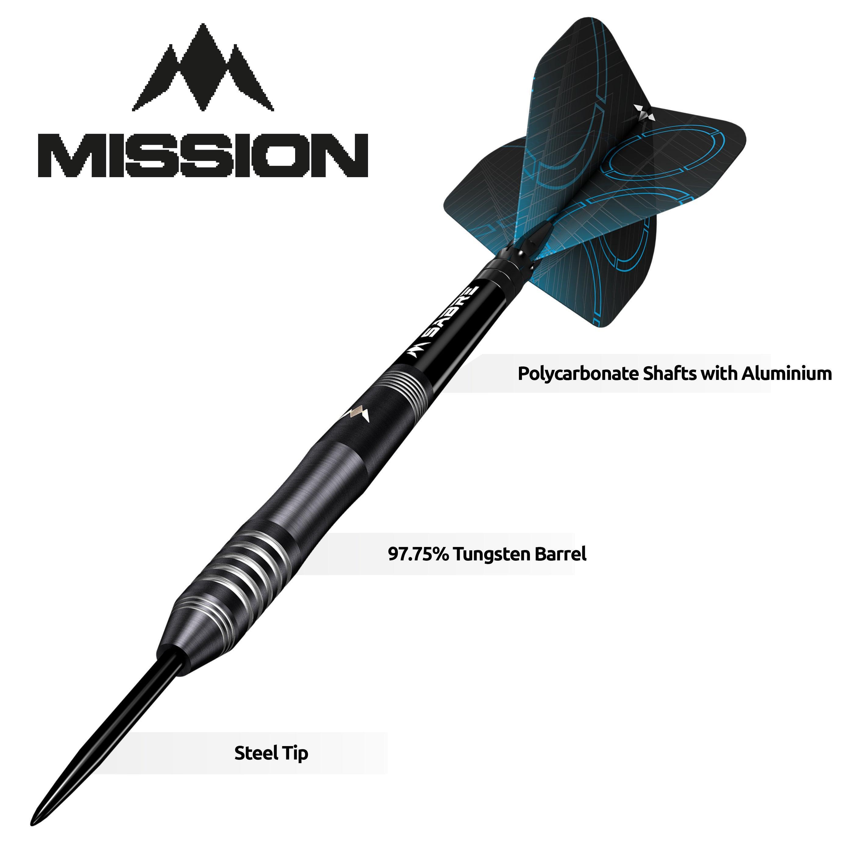 Mission - Precision - Fekete Pvd - 90% - Szteel Darts Szett - Direct Darts - 4
