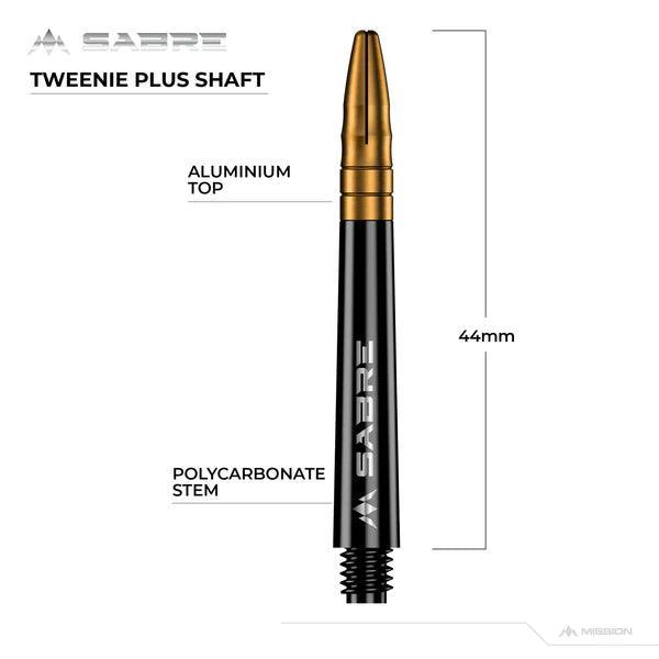 Mission - Sabre - Polikarbonát - Fekete - Arany Top - Darts Szár - Direct Darts - 6