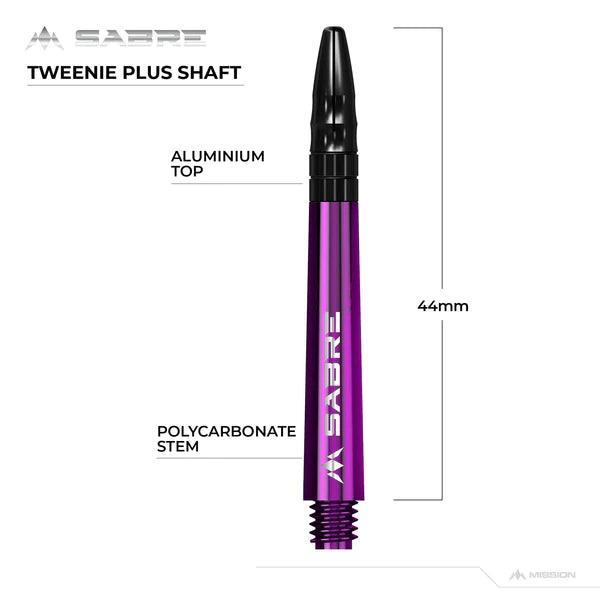 Mission - Sabre - Polikarbonát - Lila - Fekete Top - Darts Szár - Direct Darts - 6