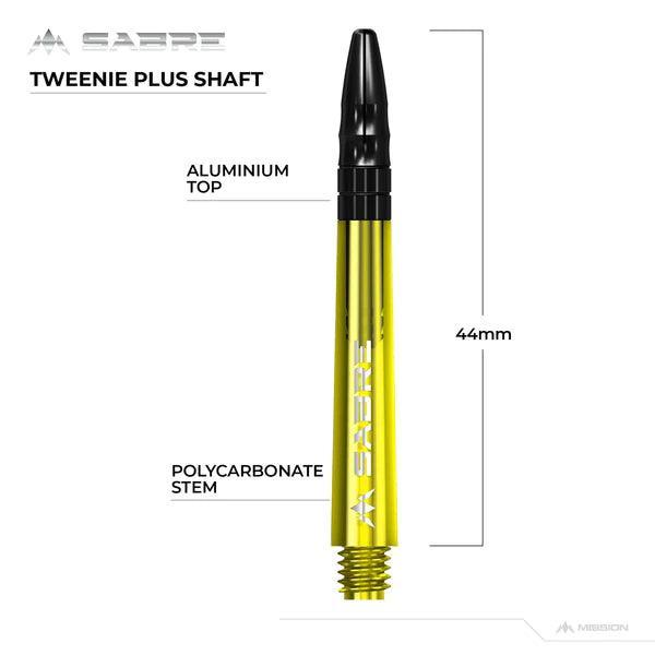 Mission - Sabre - Polikarbonát - Sárga - Fekete Top - Darts Szár - Direct Darts - 6