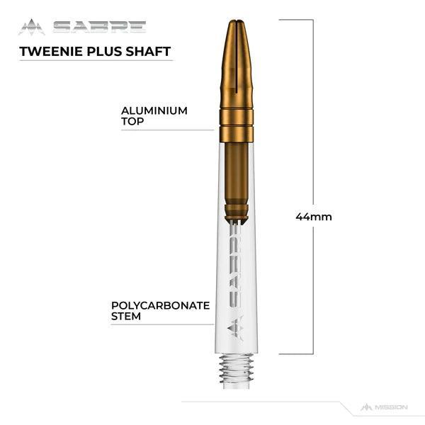 Mission - Sabre - Polikarbonát - Víztiszta - Arany Top - Darts Szár - Direct Darts - 6