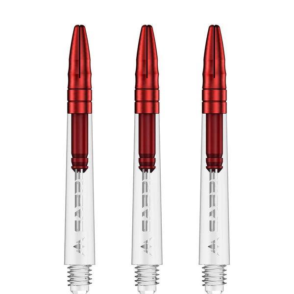 Mission - Sabre - Polikarbonát - Víztiszta - Piros Top - Darts Szár - Direct Darts - 4