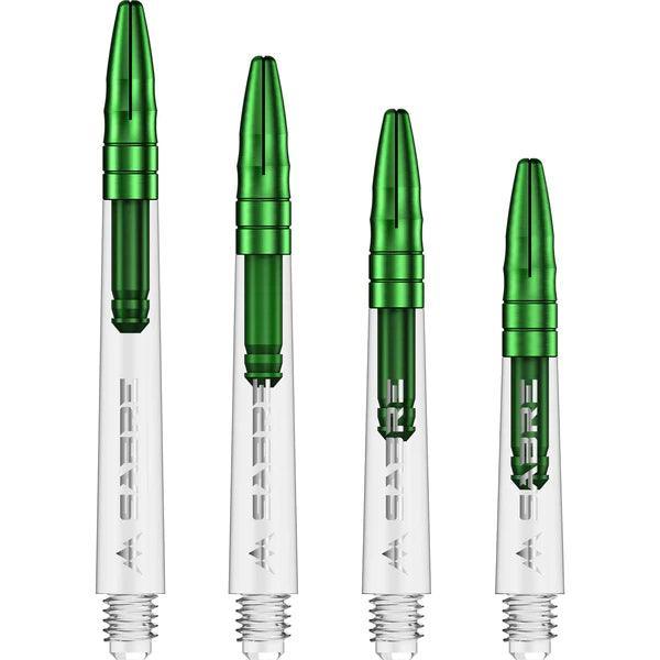 Mission - Sabre - Polikarbonát - Víztiszta - Zöld Top - Darts Szár - Direct Darts - 1