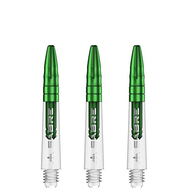 Mission - Sabre - Polikarbonát - Víztiszta - Zöld Top - Darts Szár - Direct Darts - 2