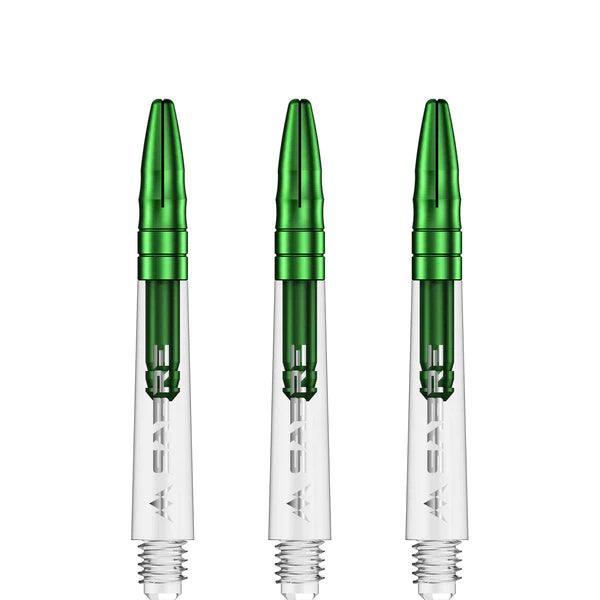 Mission - Sabre - Polikarbonát - Víztiszta - Zöld Top - Darts Szár - Direct Darts - 3