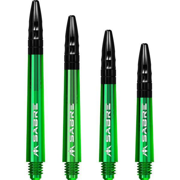 Mission - Sabre - Polikarbonát - Zöld - Fekete Top - Darts Szár - Direct Darts - 1