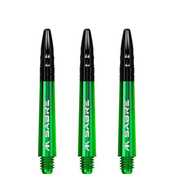 Mission - Sabre - Polikarbonát - Zöld - Fekete Top - Darts Szár - Direct Darts - 3