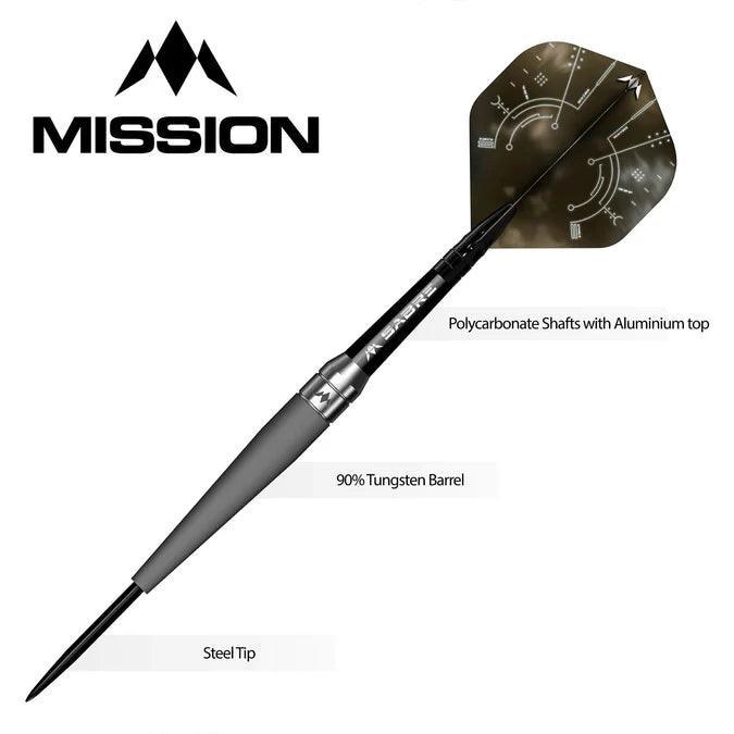 Mission - Saturn - Titan - 90% - Szteel Darts Szett - Direct Darts - 4