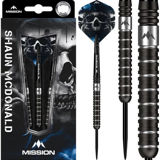 Mission - Shaun Mcdonald Fekete Pvd - 95% - Szteel Darts Szett - Direct Darts - 2