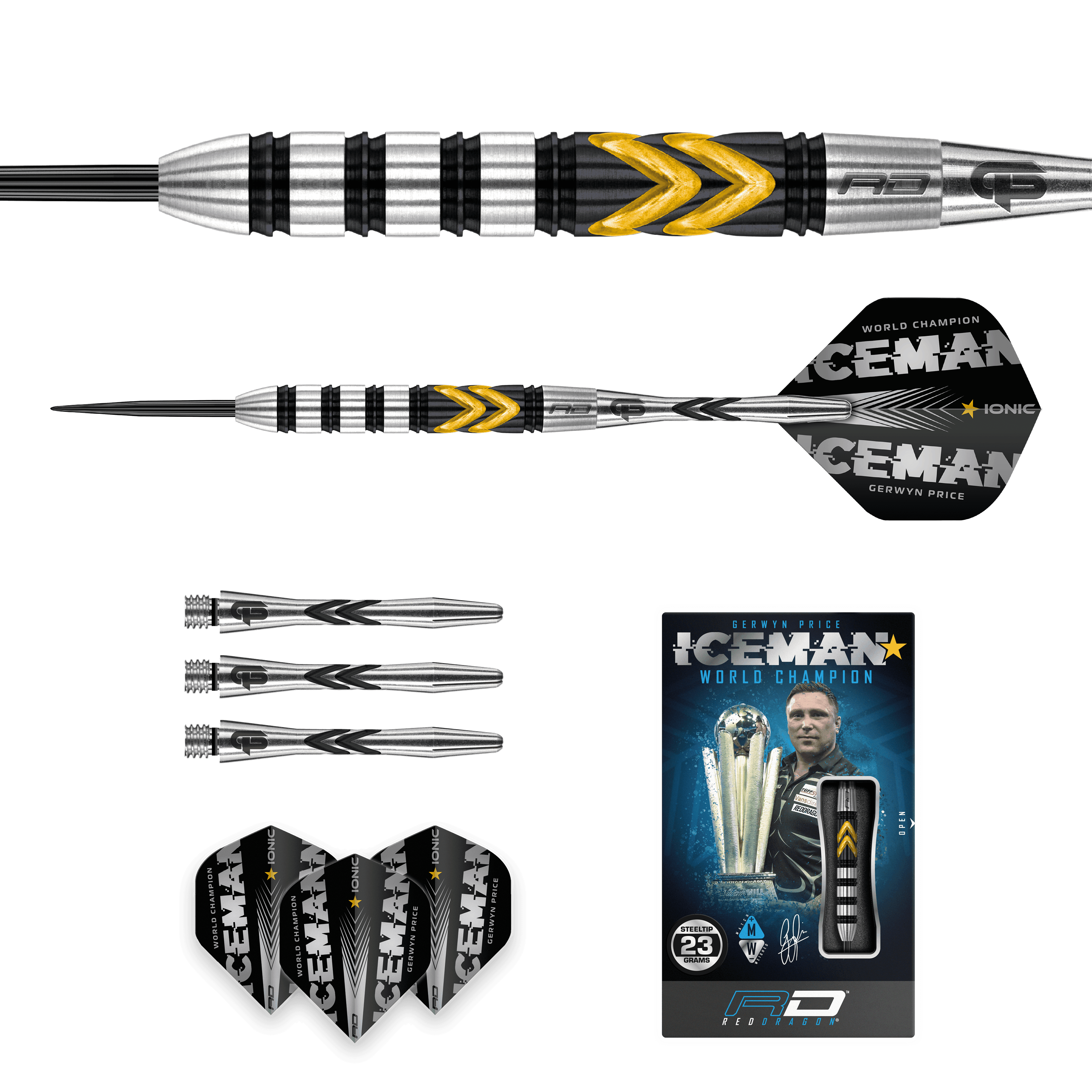 Red Dragon - Gerwyn Price Thunder Se 90% - Steel Darts Szett - Direct Darts - 5