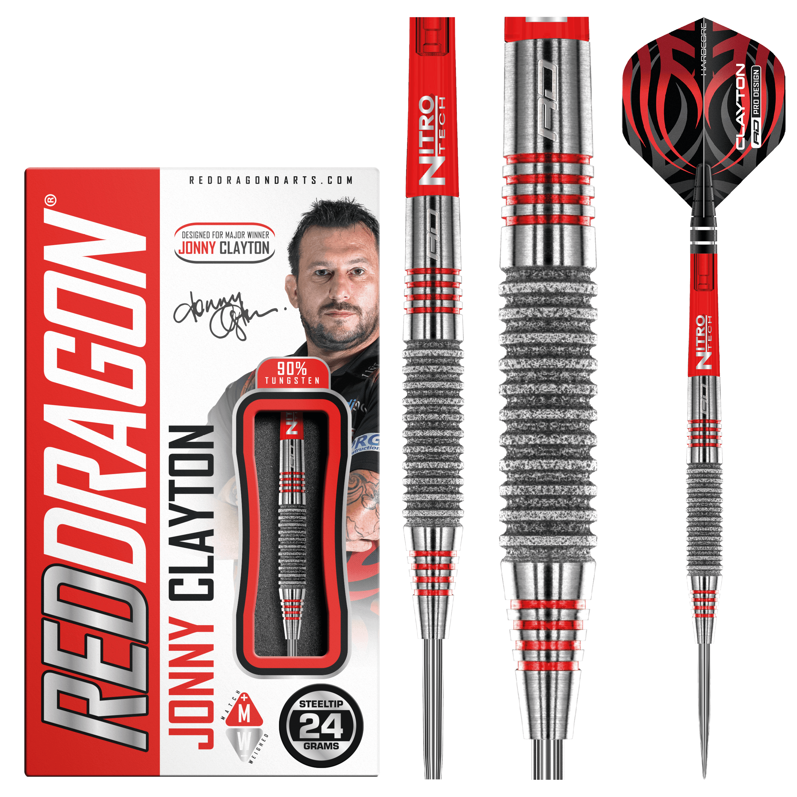 Red Dragon - Jonny Clayton Element 90% - Steel Darts Szett - Direct Darts - 2
