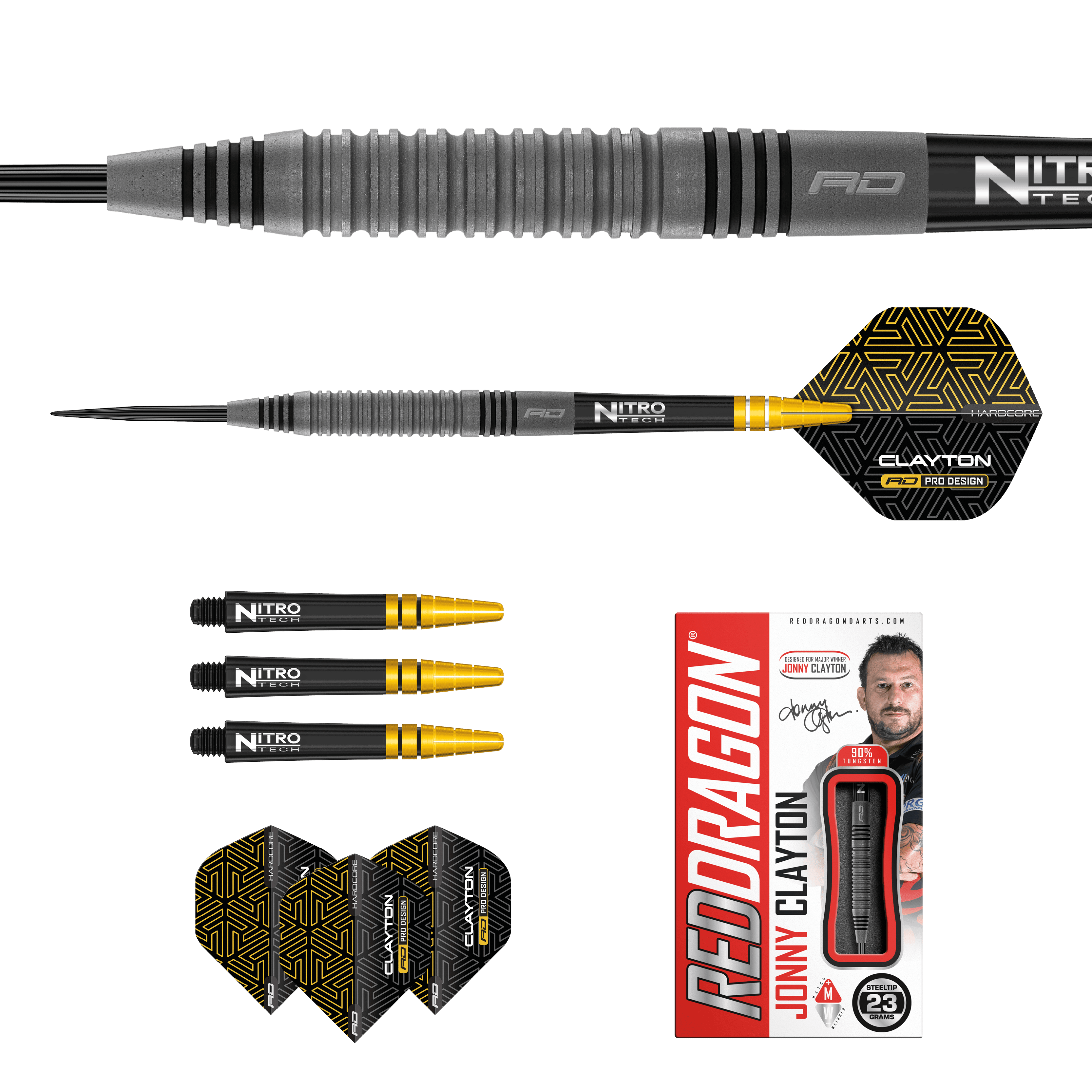 Red Dragon - Jonny Clayton Oxide Edition 90% - Steel Darts Szett - Direct Darts - 5