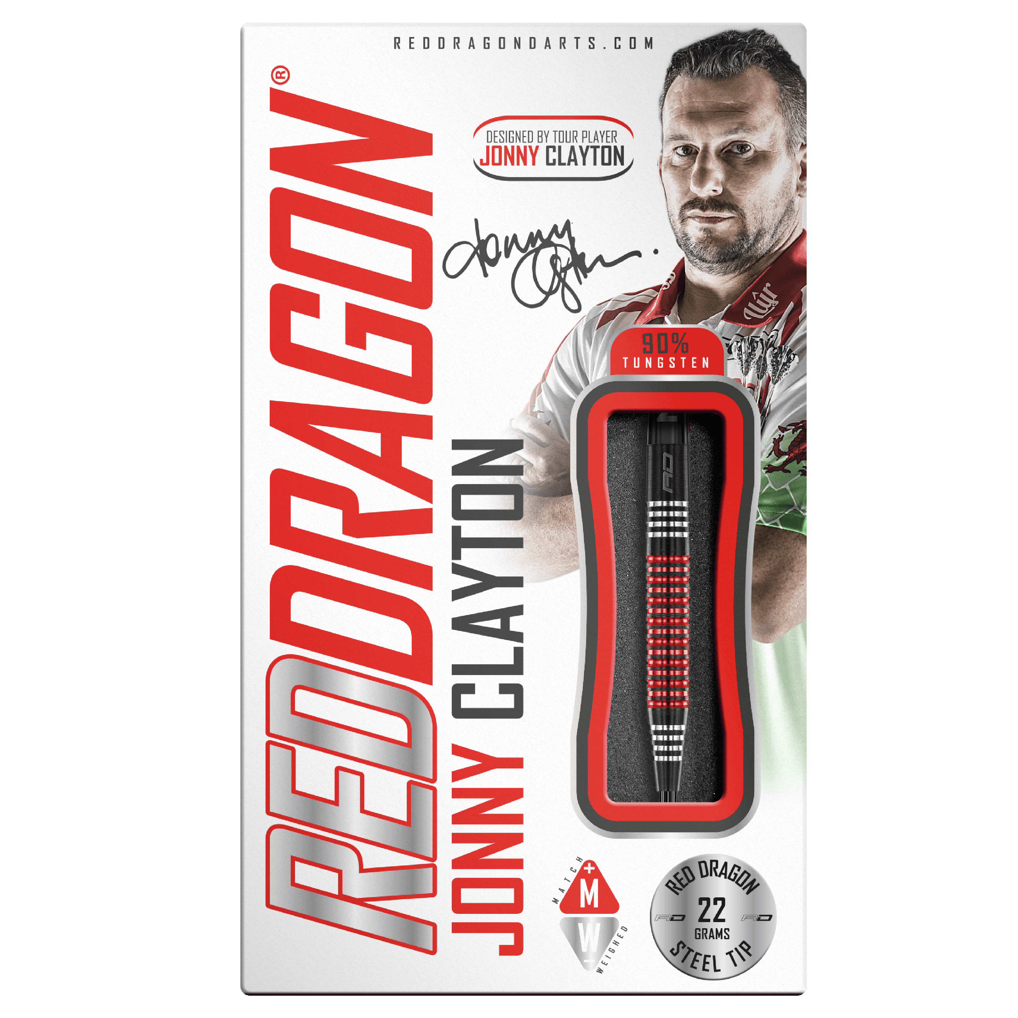 Red Dragon - Jonny Clayton S.E. 90% - Steel Darts Szett - Direct Darts - 4