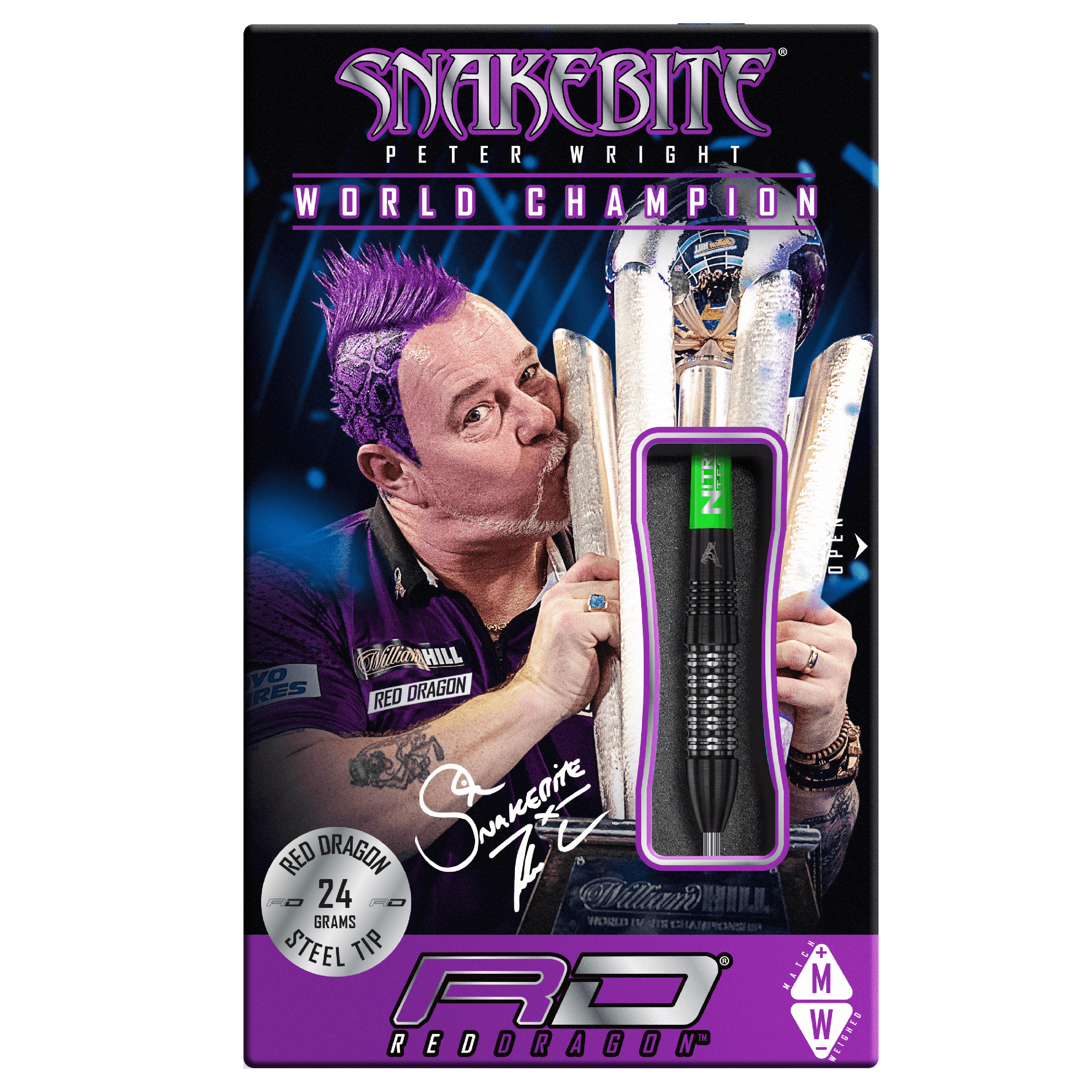 Red Dragon - Peter Wright Black Strike 90% - Steel Darts Szett - Direct Darts - 5