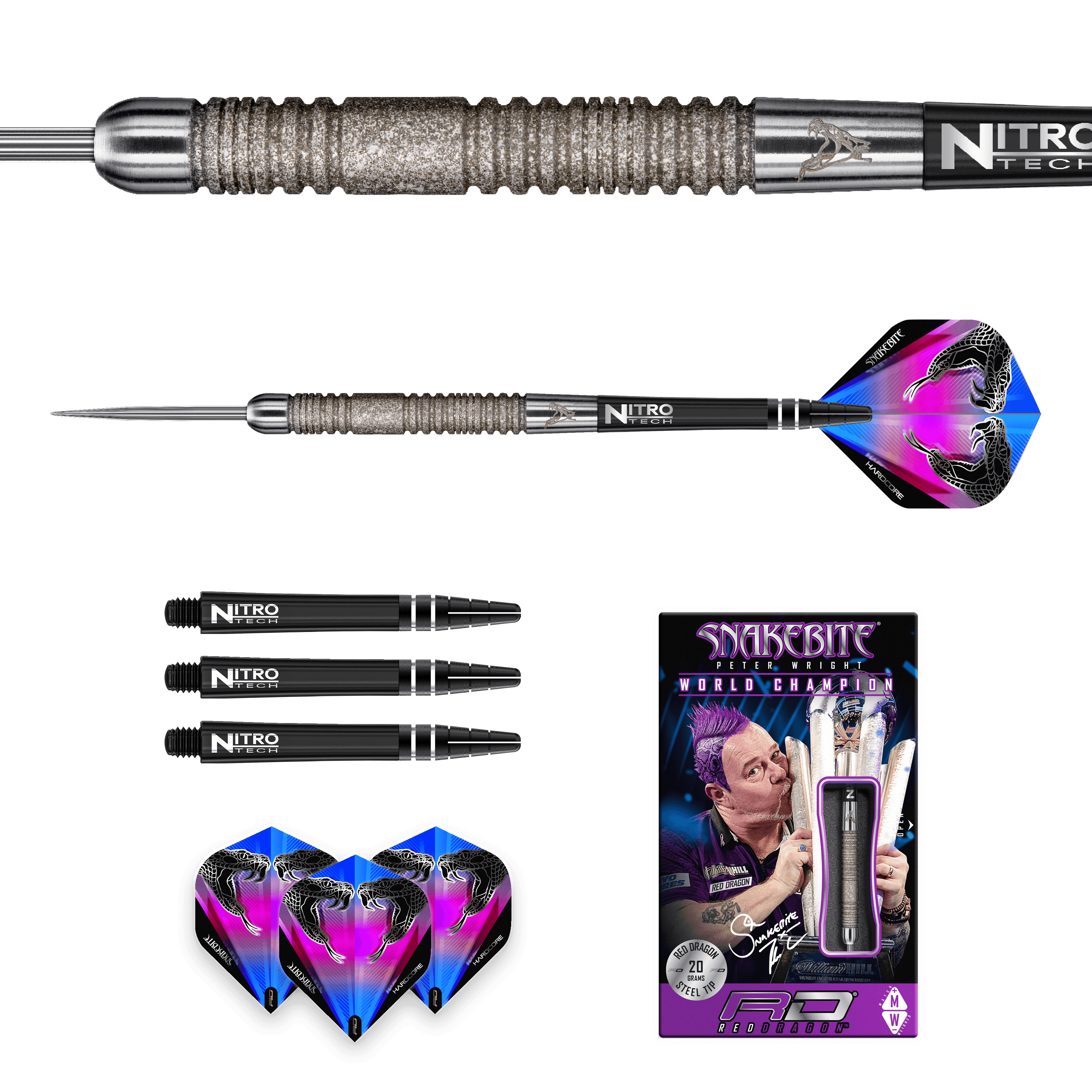 Red Dragon - Peter Wright Euro 11 Element 90% - Steel Darts Szett - Direct Darts - 5