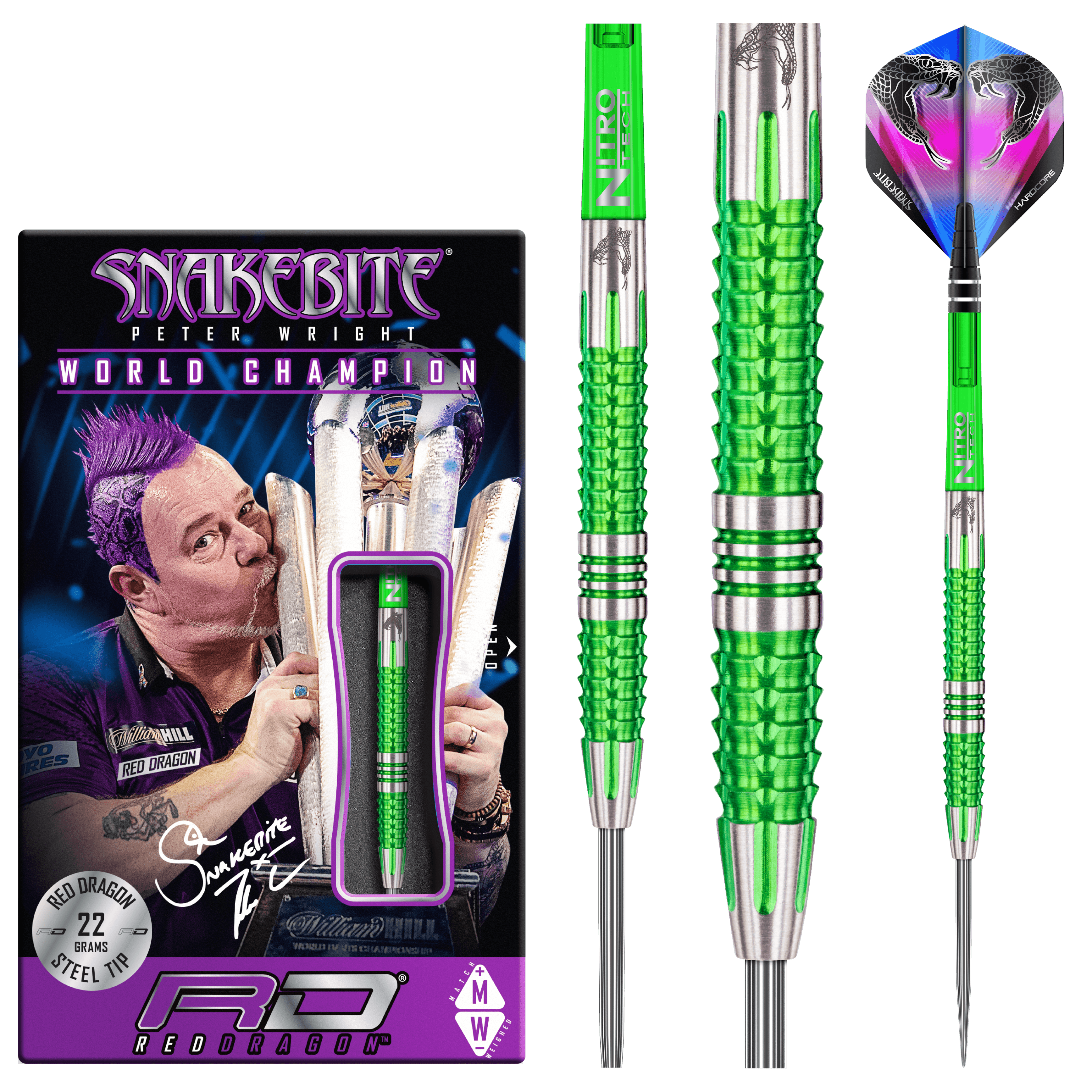 Red Dragon - Peter Wright Mamba 2 90% - Steel Darts Szett - Direct Darts - 2