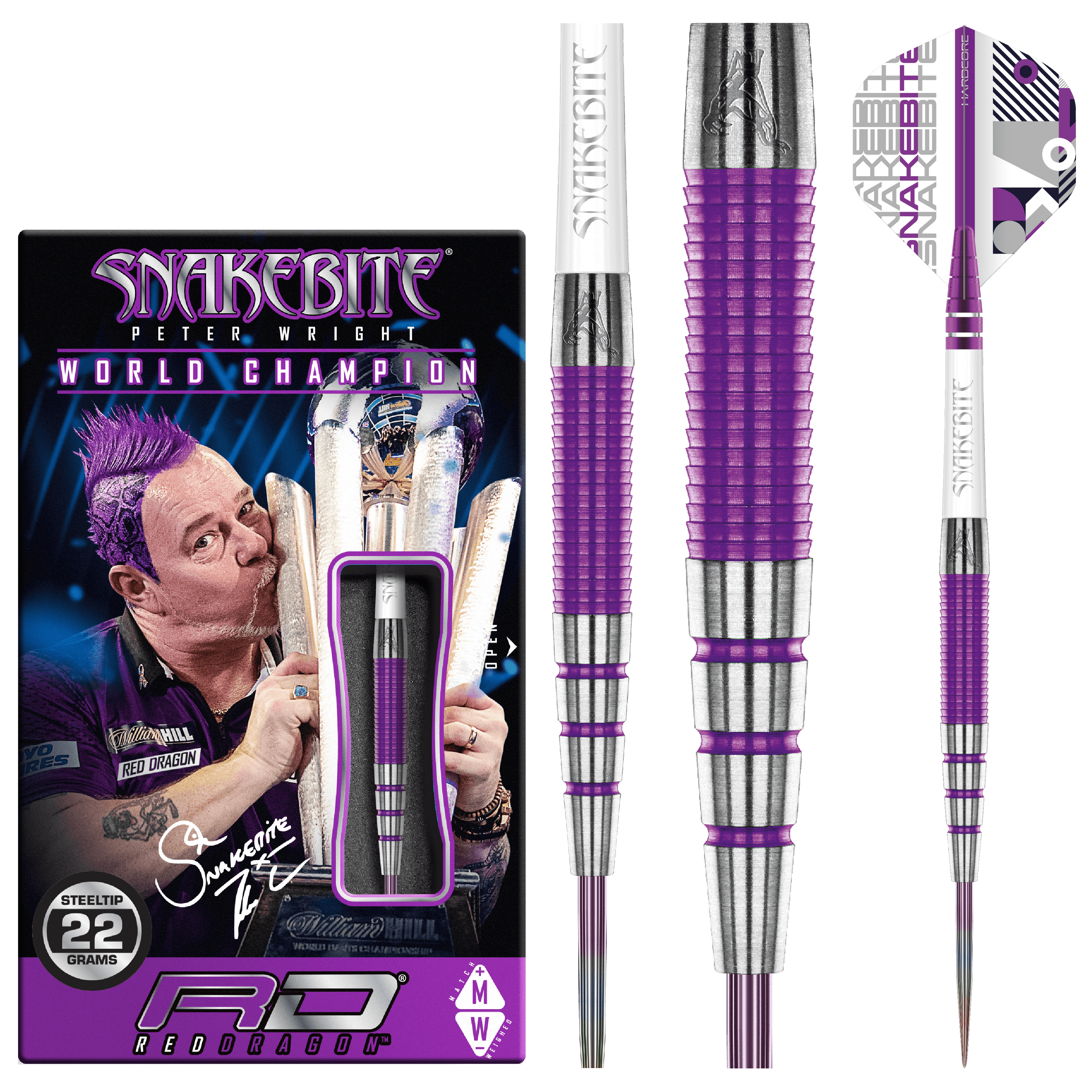 Red Dragon - Peter Wright - Pl15 Medusa 90% - Steel Darts Szett - Direct Darts - 2