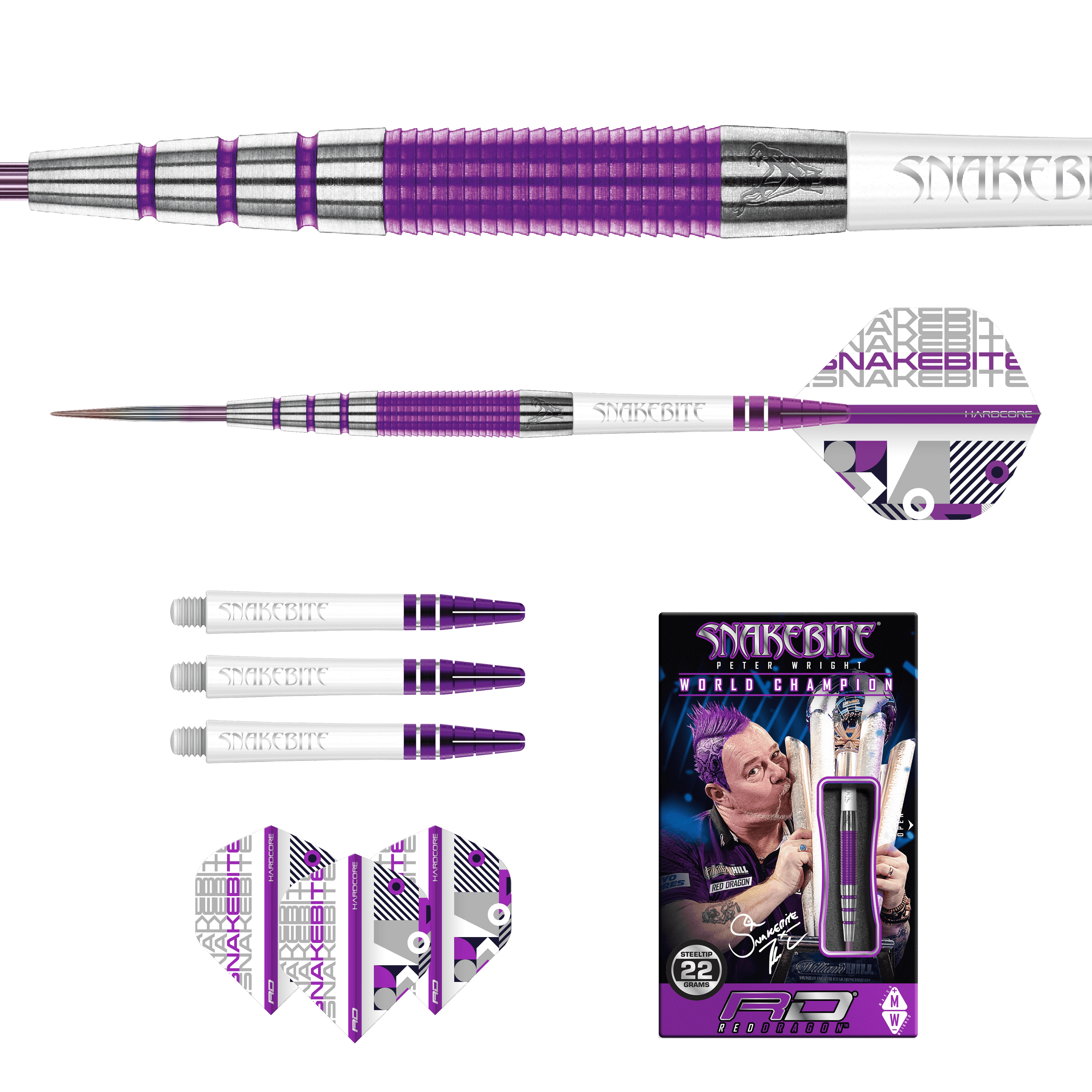 Red Dragon - Peter Wright - Pl15 Medusa 90% - Steel Darts Szett - Direct Darts - 5