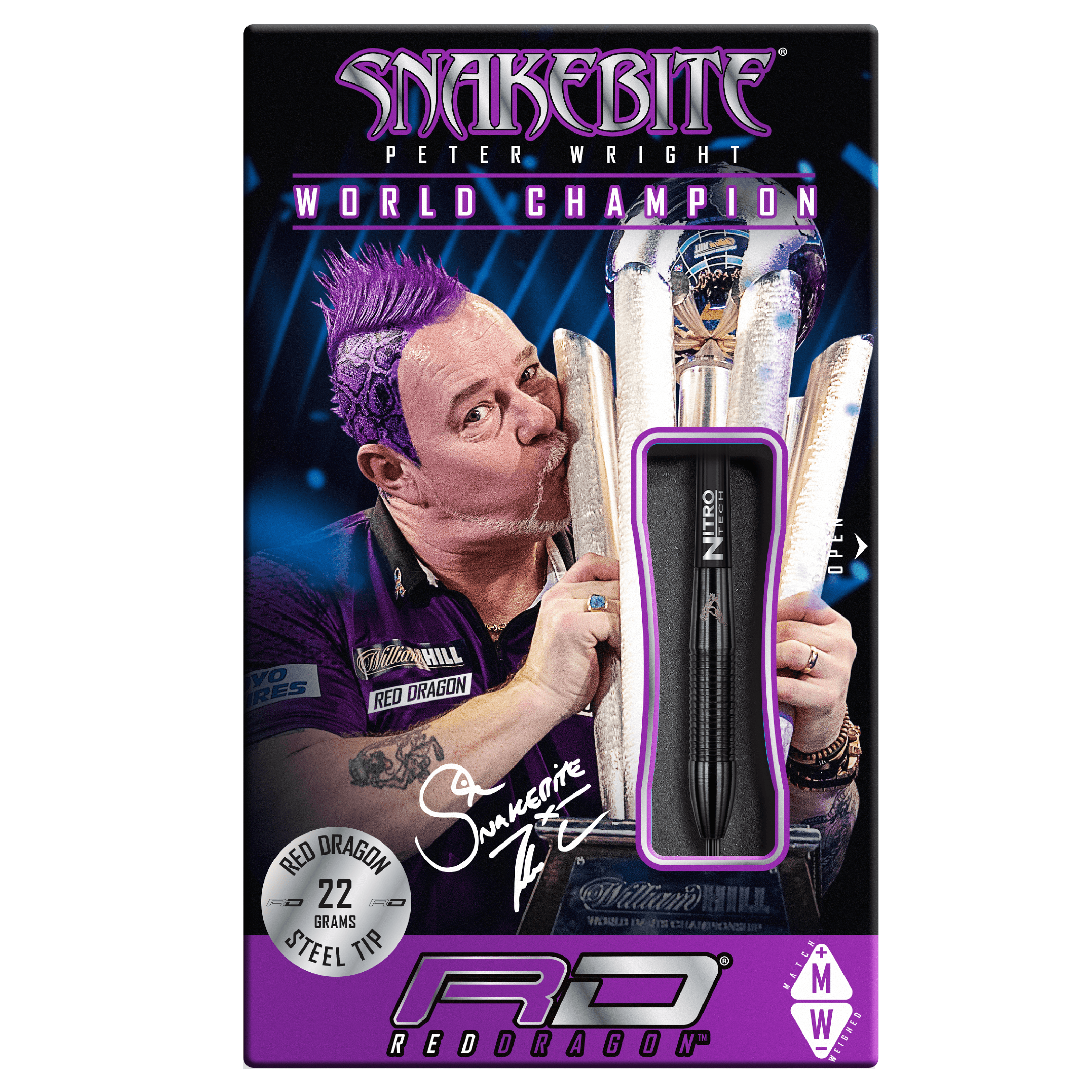 Red Dragon - Peter Wright Snakebite 3 Black 90% - Steel Darts Szett - Direct Darts - 5