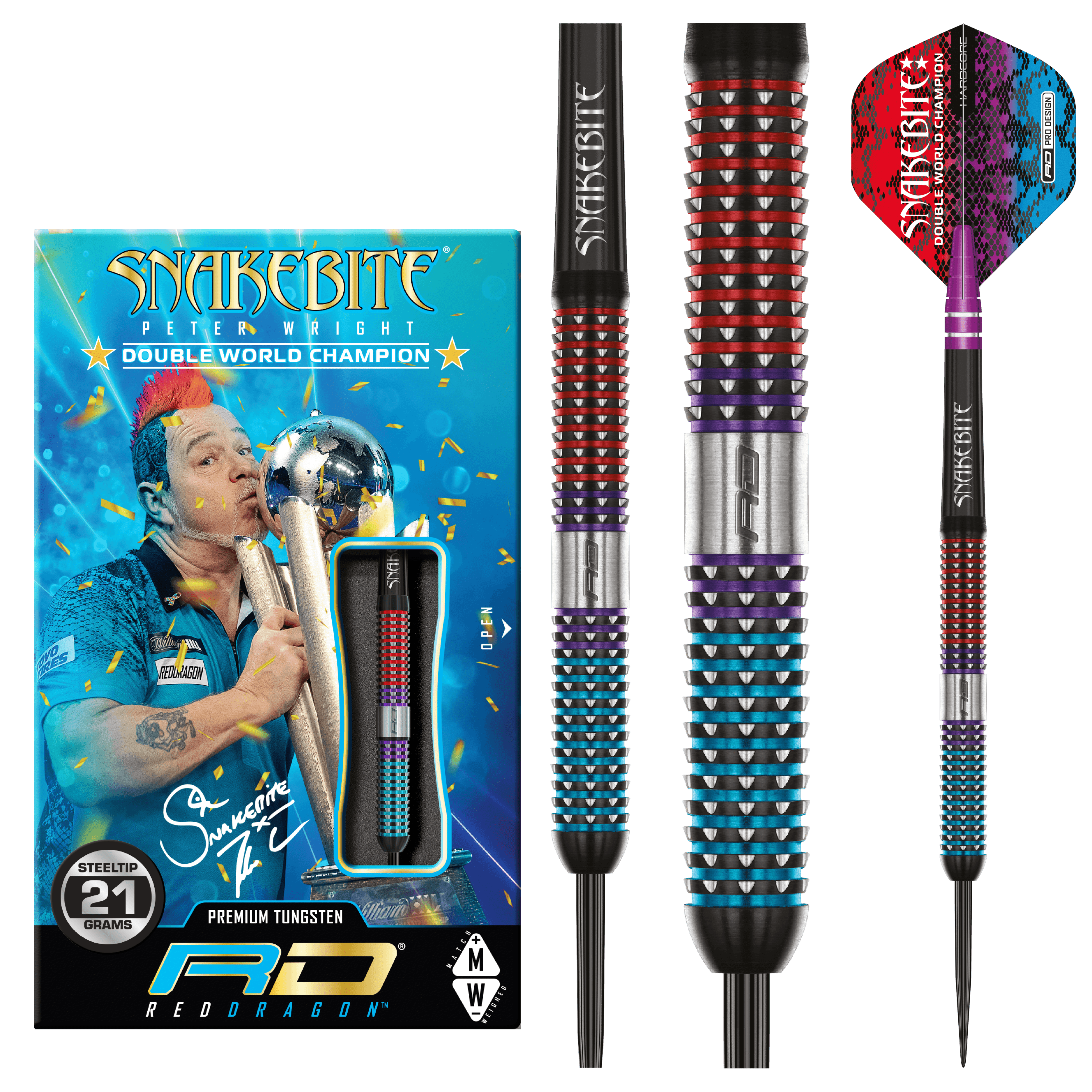 Red Dragon - Peter Wright Spirit 90% - Steel Darts Szett - Direct Darts - 2