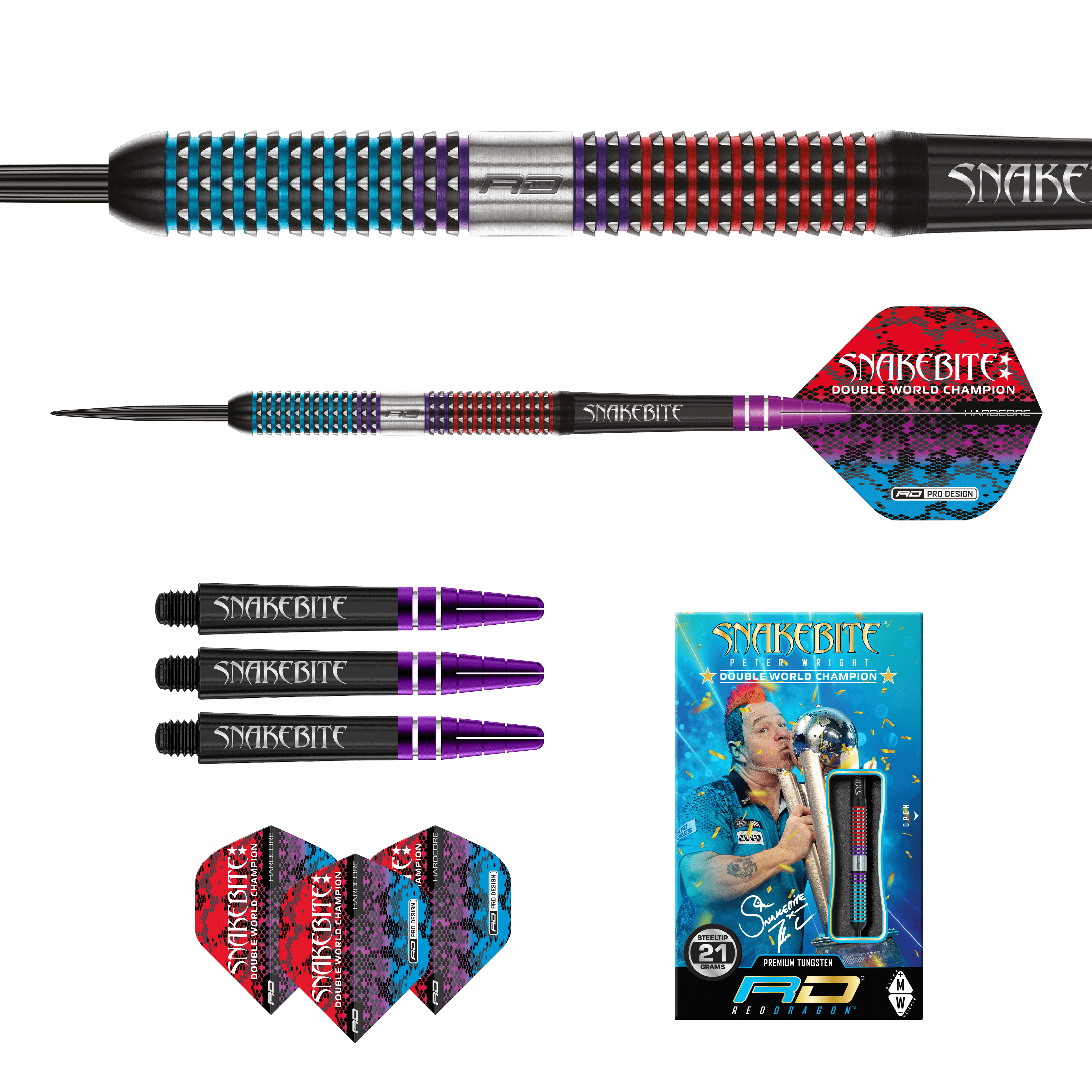 Red Dragon - Peter Wright Spirit 90% - Steel Darts Szett - Direct Darts - 5