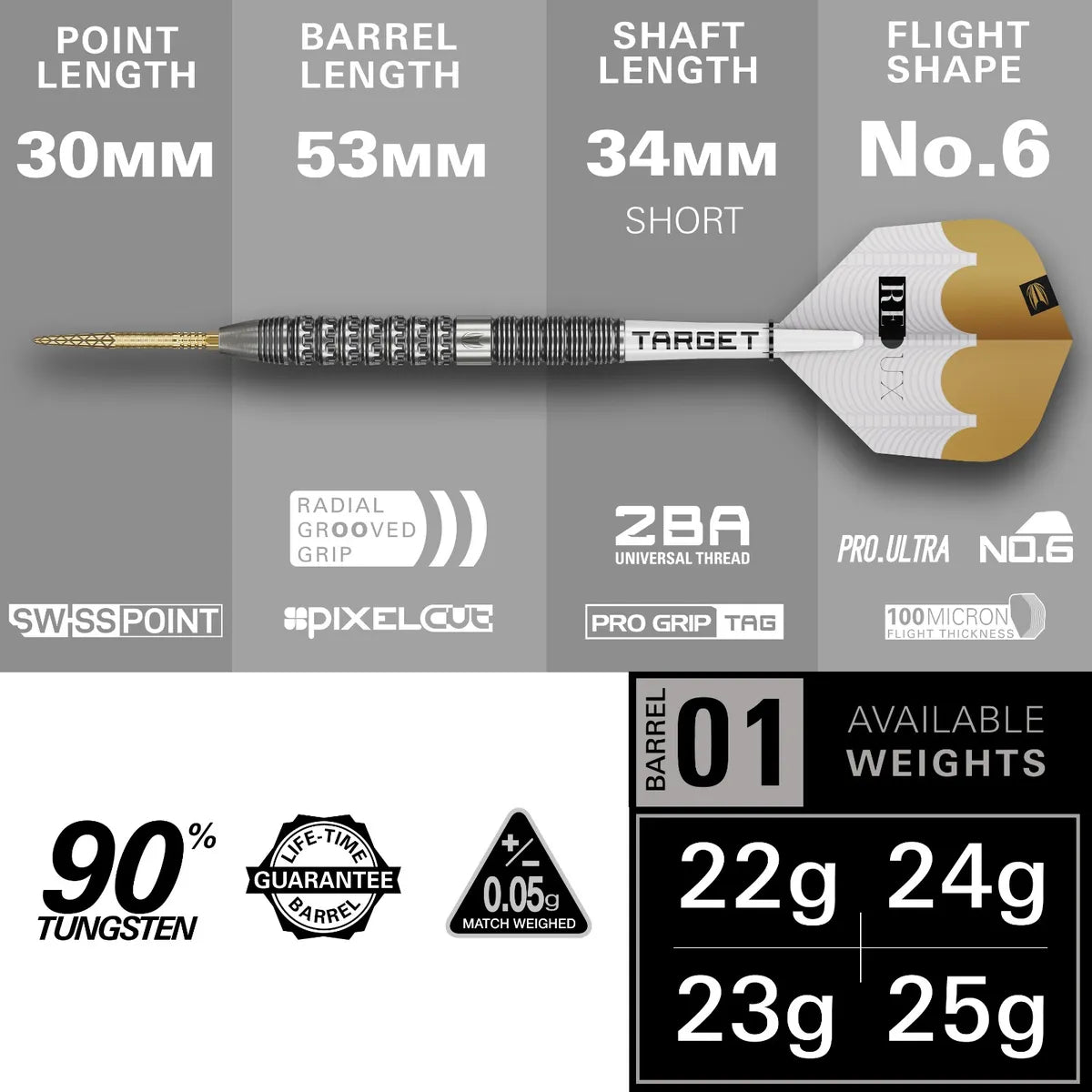 Target - Redux 01 - 90% -Darts Nyíl Szett - Direct Darts - 2
