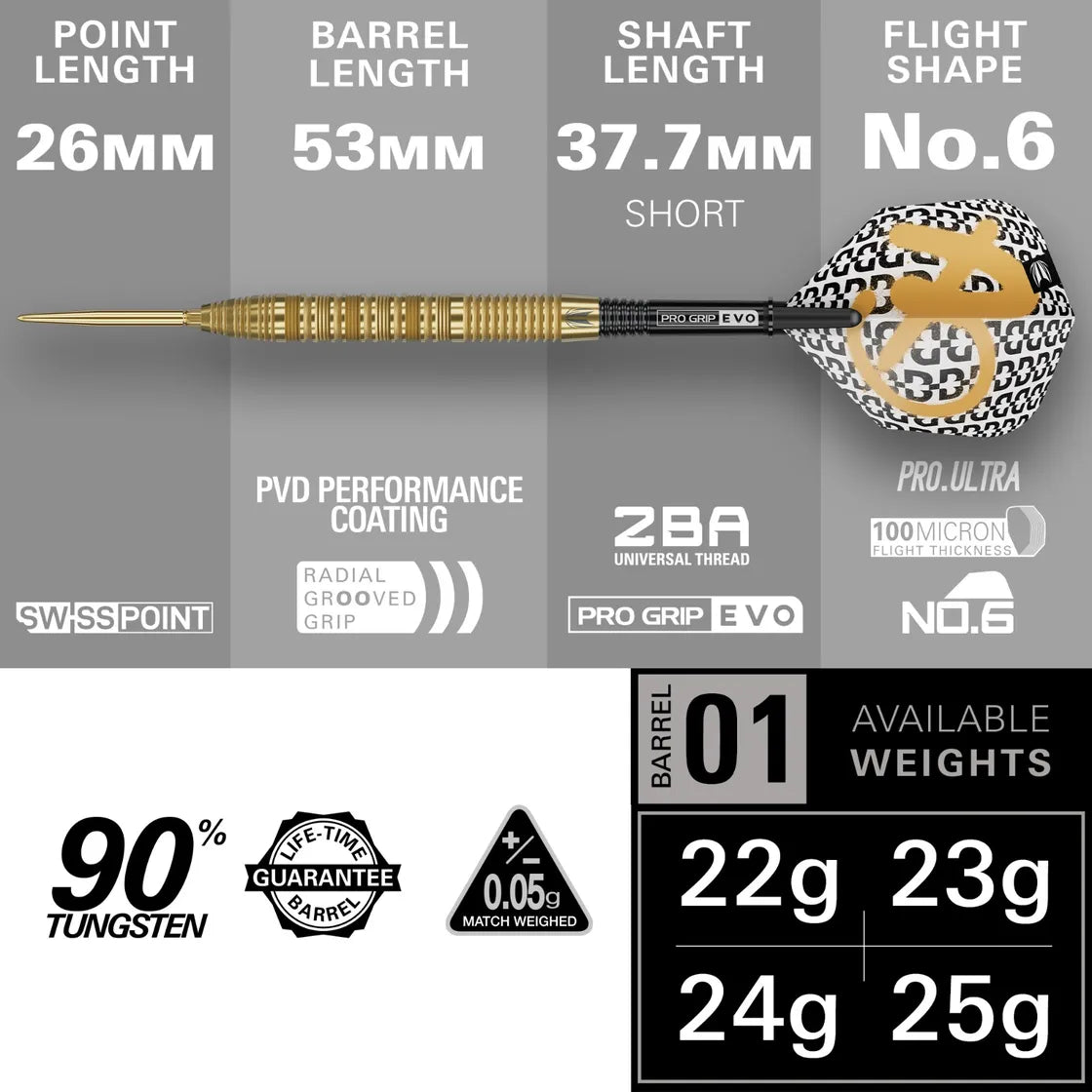 Target - Bolide Envy 01 - 90% - Steel Darts Szett - Direct Darts - 2