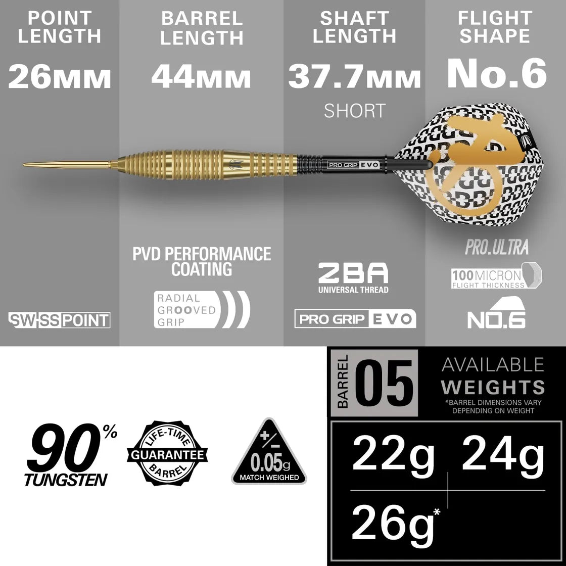 Target - Bolide Envy 05 - 90% - Steel Darts Szett - Direct Darts - 2