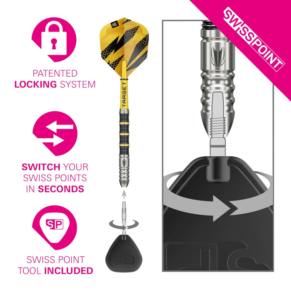 Target - Buzz Sp02 - 90% - Steel Darts Szett - Direct Darts - 3