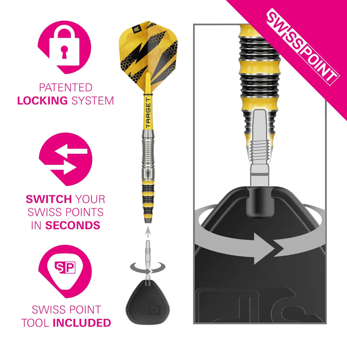 Target - Buzz Sp03 - 90% - Steel Darts Szett - Direct Darts - 3