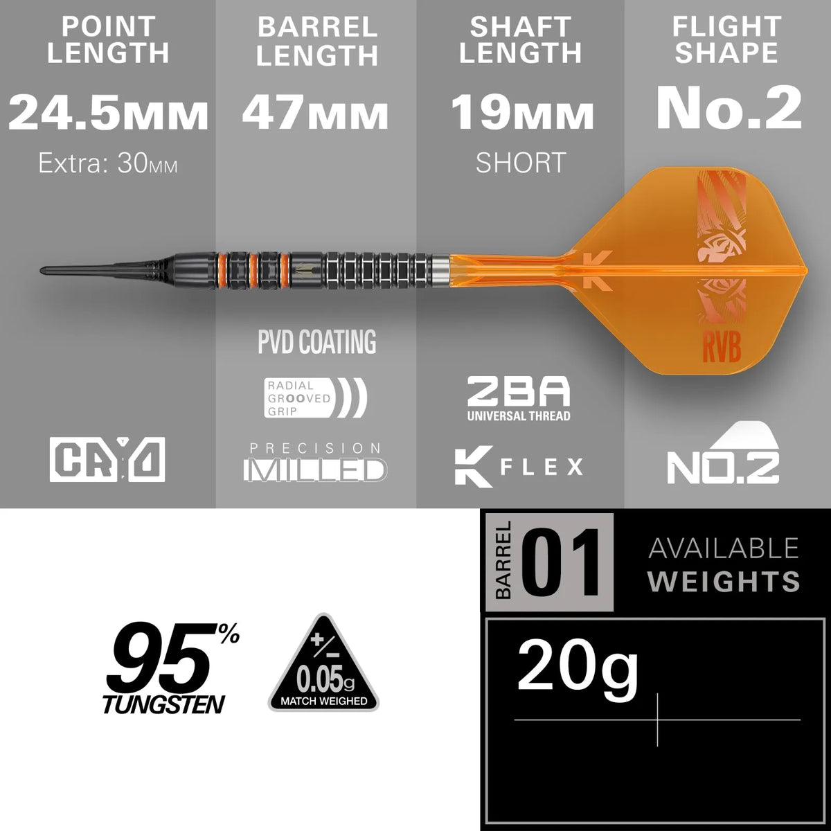 Target - Raymond Van Barneveld - 95K - Soft Darts Szett - Direct Darts - 2