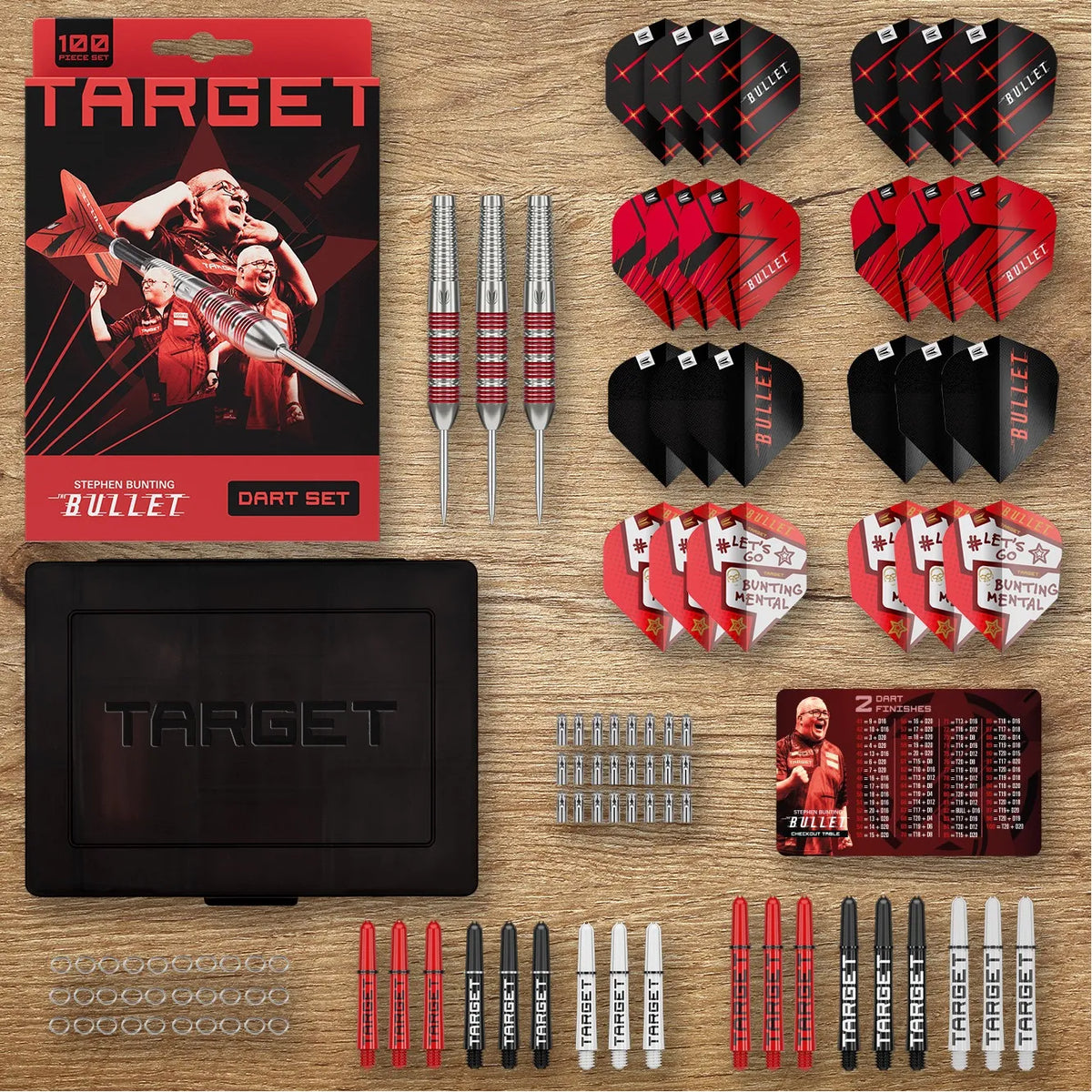 Target - Stephen Bunting 100 Pc Brass - Steel Darts Szett - Direct Darts - 5