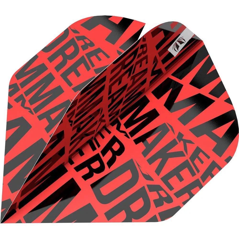 Target - Dimitri Van Den Bergh - Pro.Ultra - Piros - No2 - 100 Mikron - Darts Toll - Direct Darts - 1
