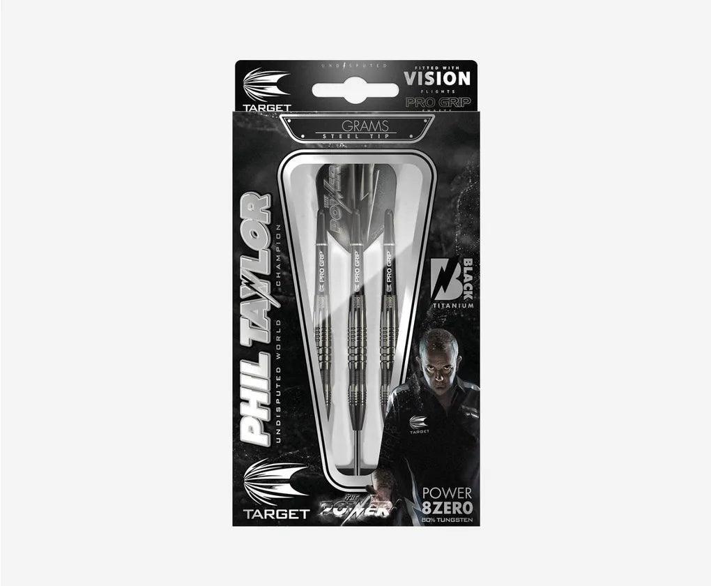 Target - Power 8Zero 3 Fekete - Steel Nyíl Szett - Direct Darts - 2