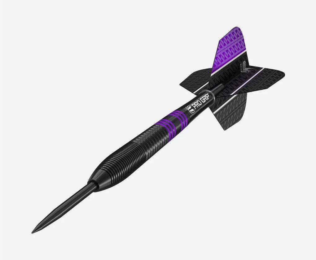 Target - Vapor8 Fekete & Lila 80% - Steel Nyíl Szett - Direct Darts - 1
