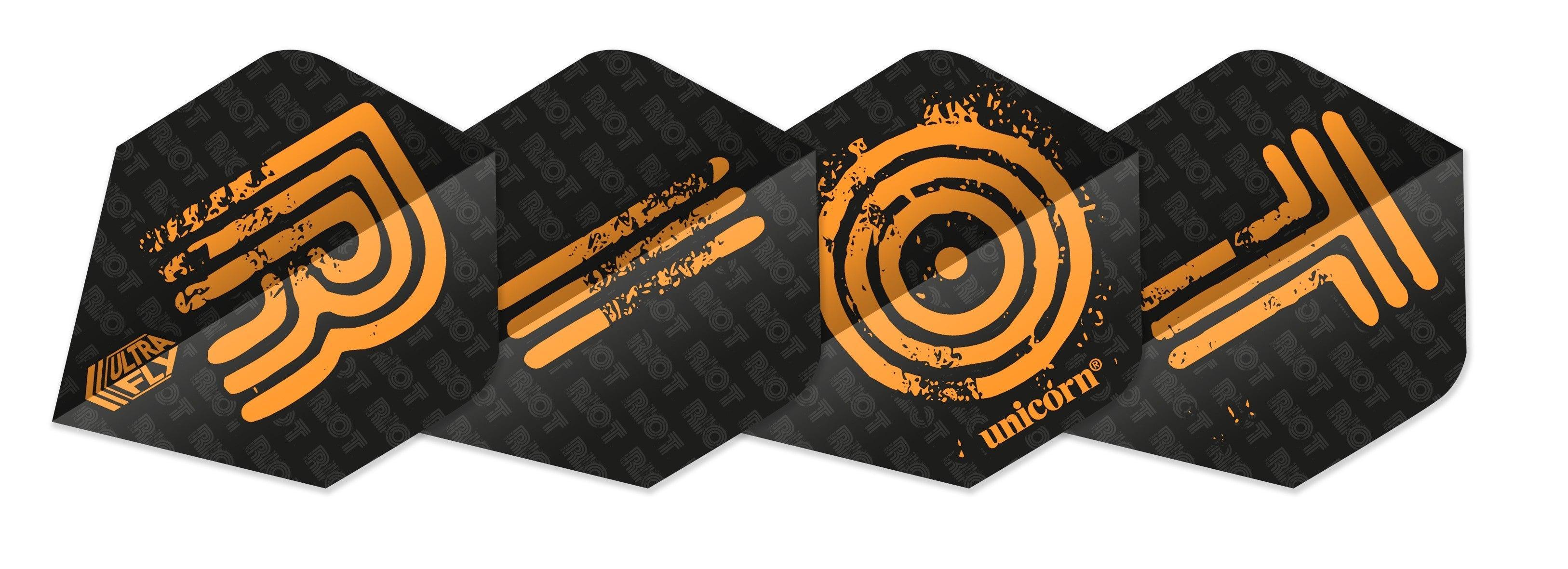 Unicorn - Ultrafly Plus Riot Narancssárga - 100 Mikron - Dart Toll - Direct Darts - 1