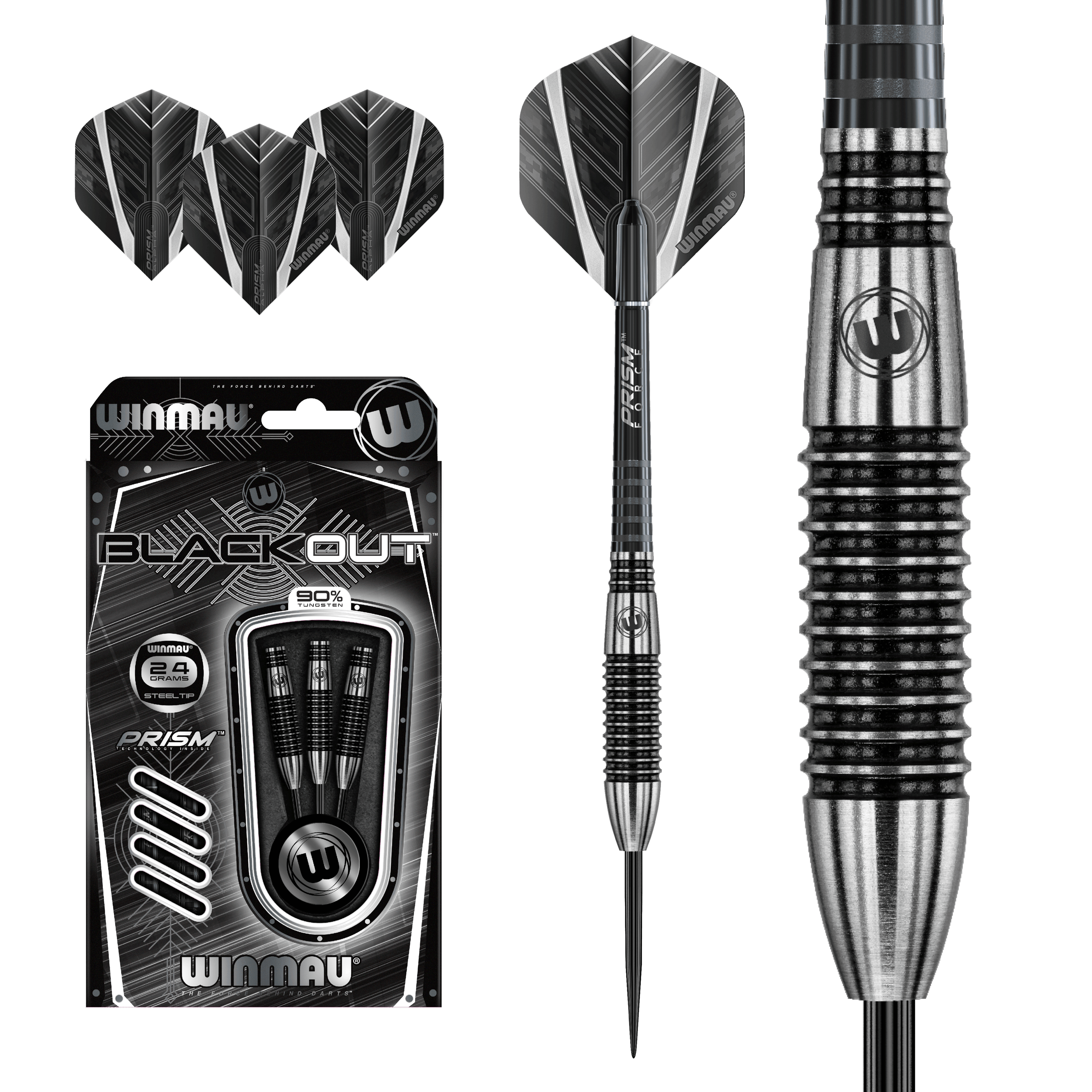 Winmau - Blackout V2 90% - Steel Darts Szett - Direct Darts - 2