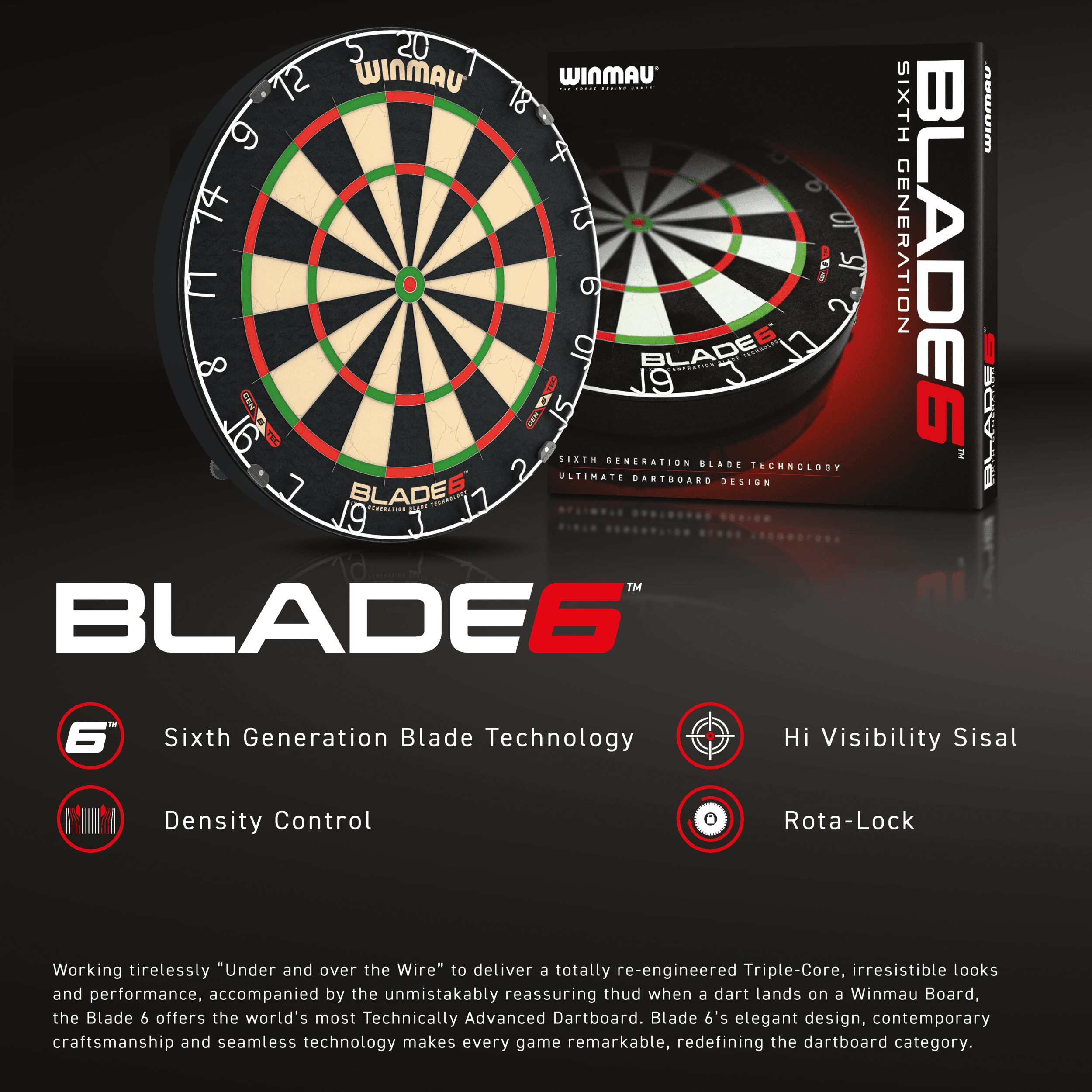 Winmau - Blade 6 - Darts Tábla - Direct Darts - 6