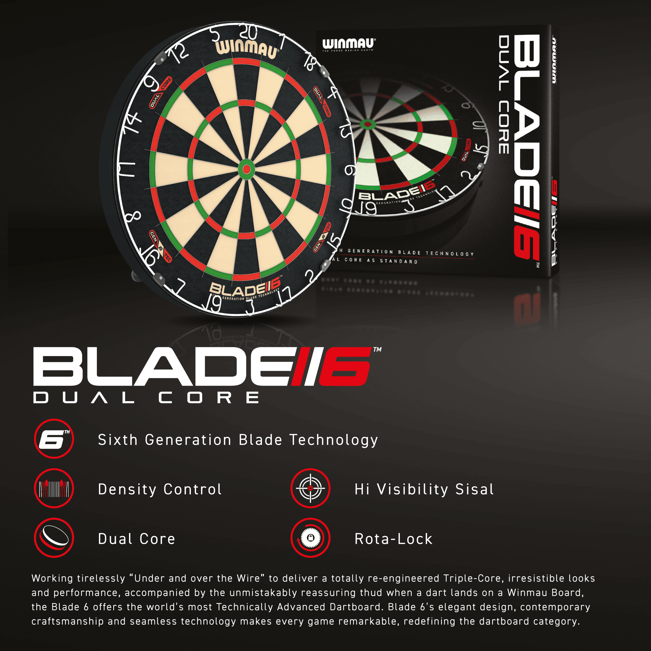 Winmau - Blade 6 Dual Core - Darts Tábla - Direct Darts - 6