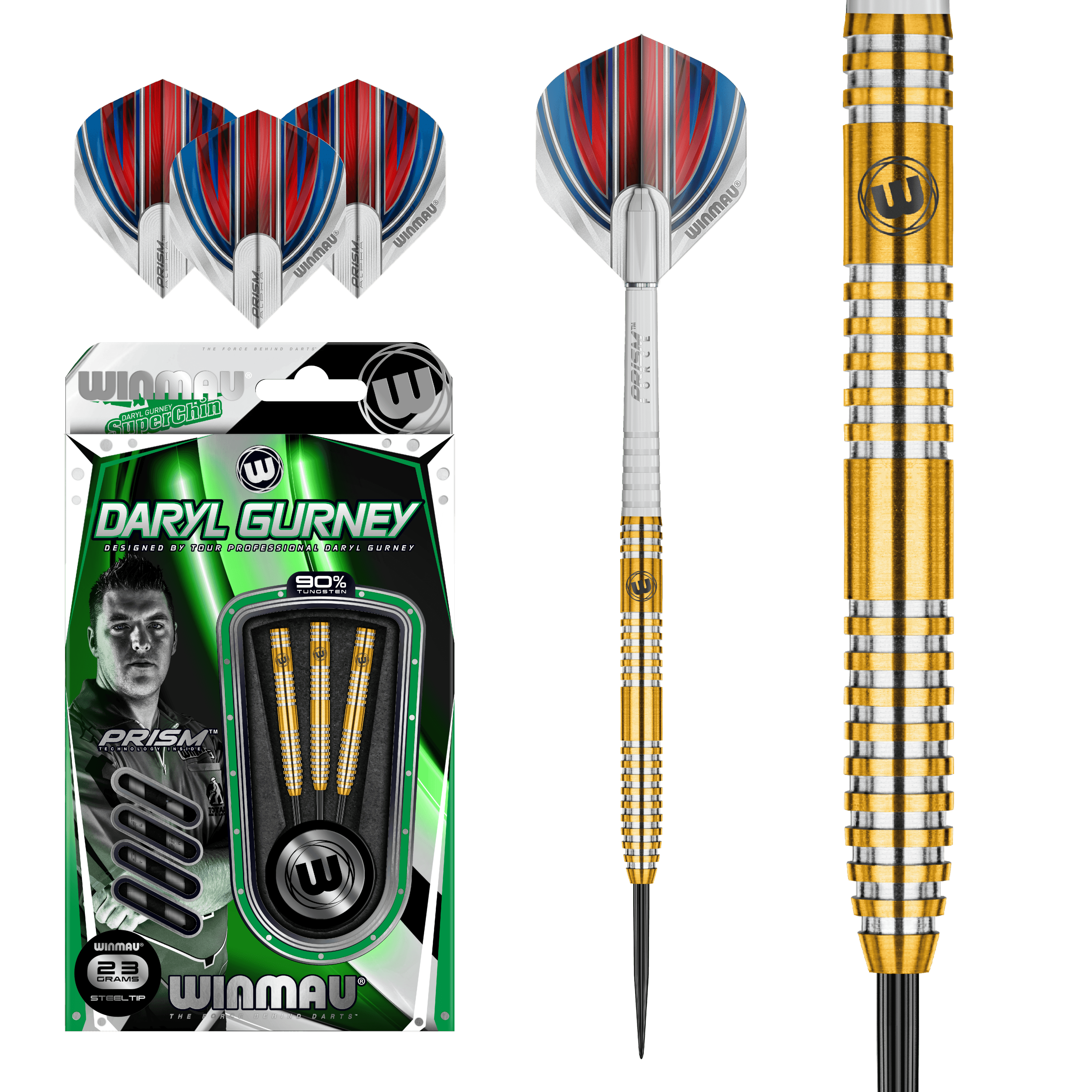 Winmau - Daryl Gurney Arany 90% - Steel Darts Szett - Direct Darts - 2