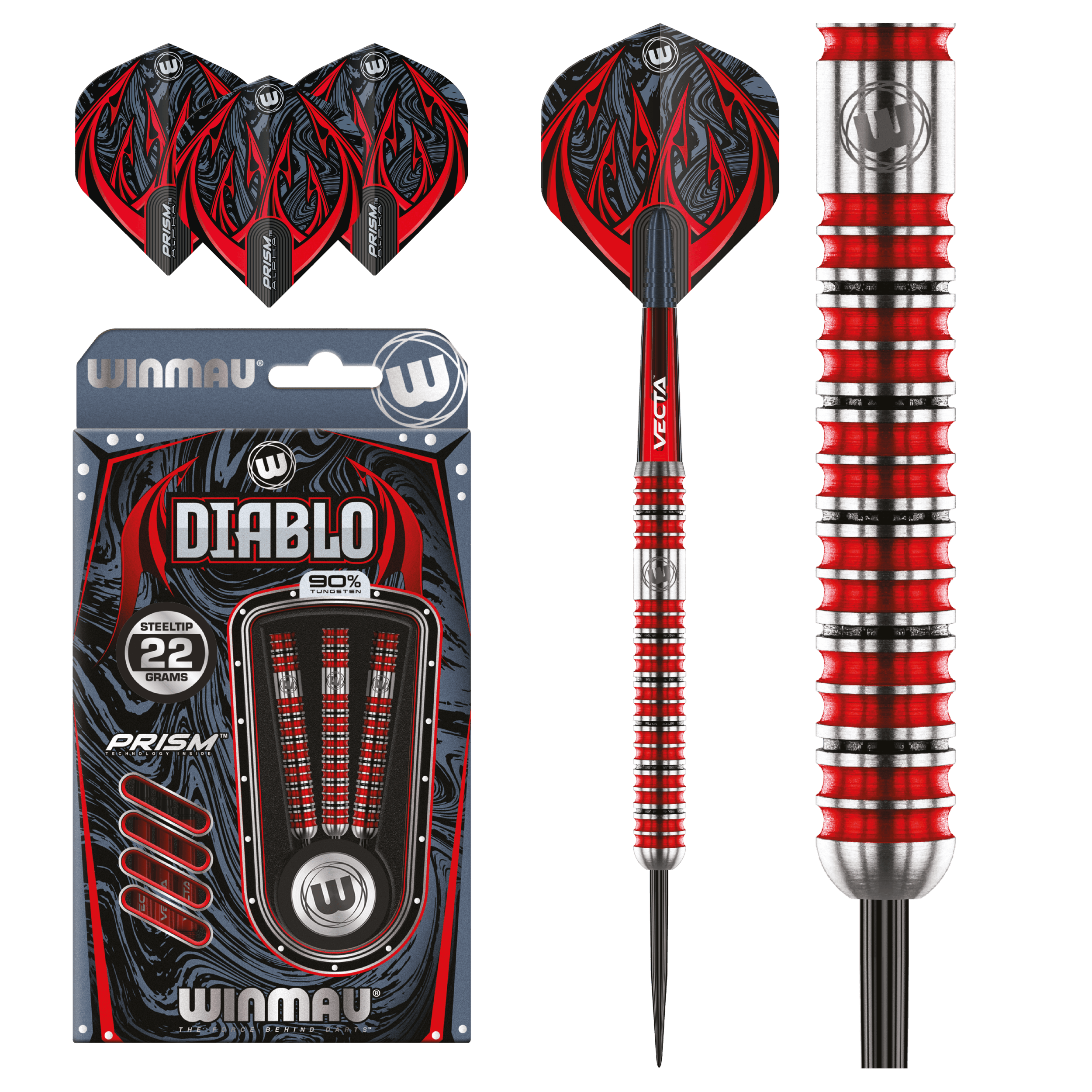 Winmau - Diablo 90% V2 - Steel Darts Szett - Direct Darts - 2