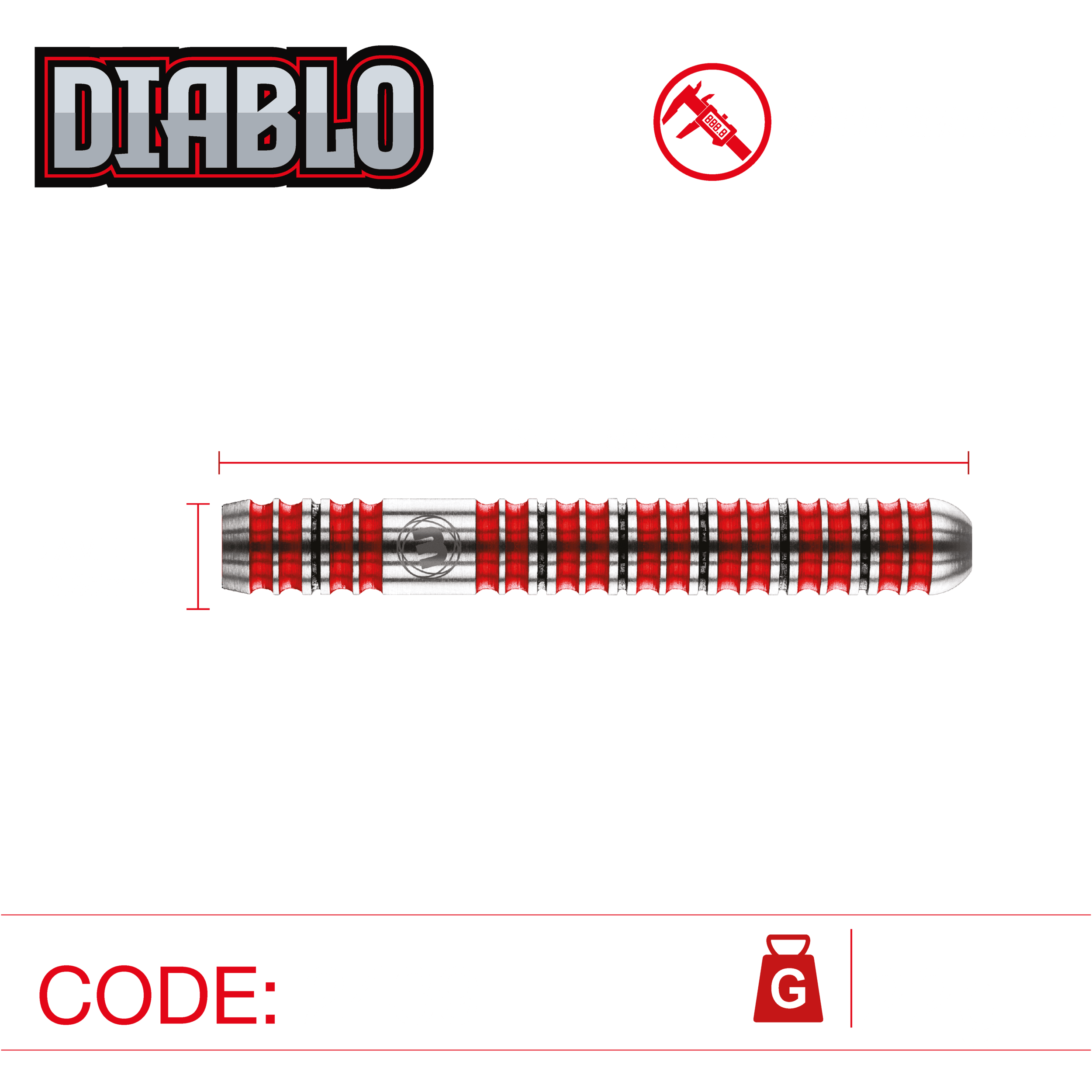 Winmau - Diablo 90% V2 - Steel Darts Szett - Direct Darts - 4