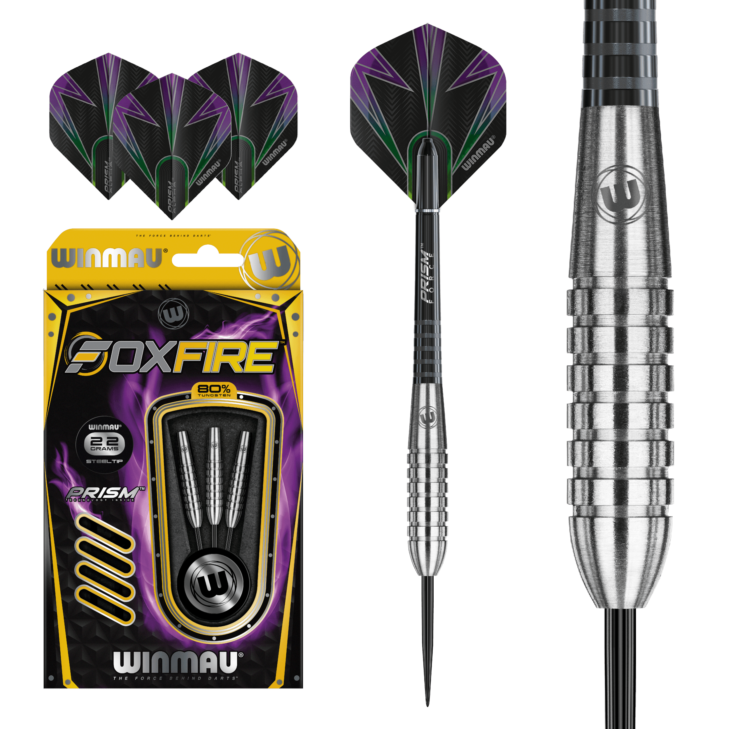 Winmau - Foxfire 80% V2 - Steel Darts Szett - Direct Darts - 2