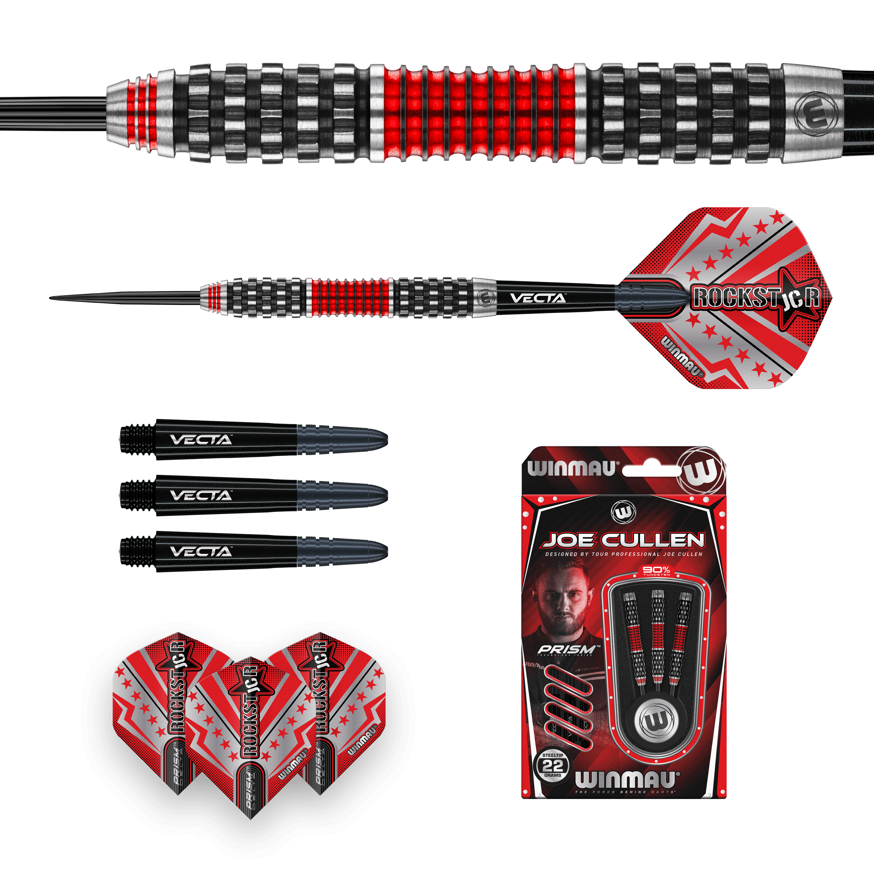 Winmau - Joe Cullen Rockstar Rs 1.0 90% - Steel Darts Szett - Direct Darts - 5