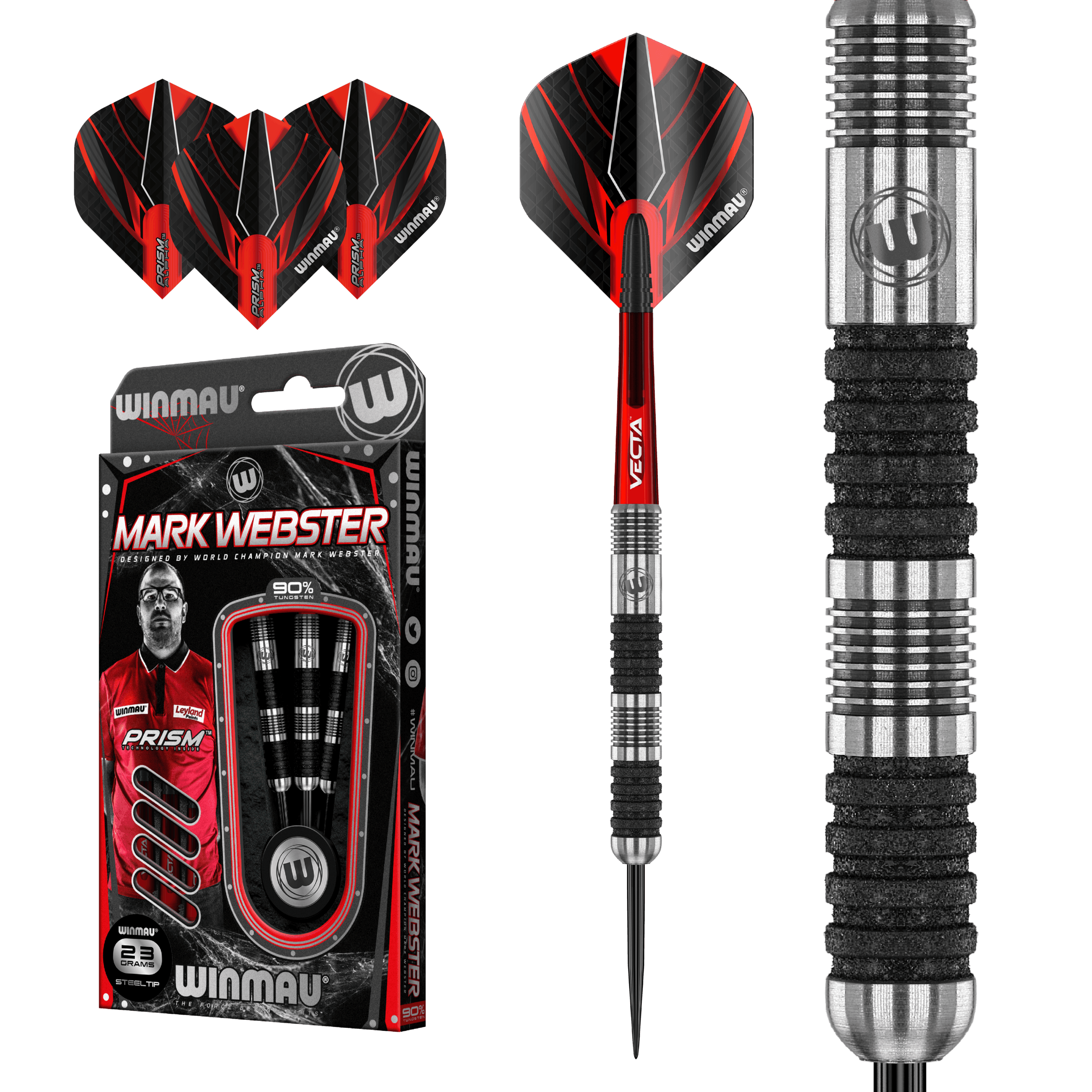 Winmau - Mark Webster 90% - Steel Darts Szett - Direct Darts - 2