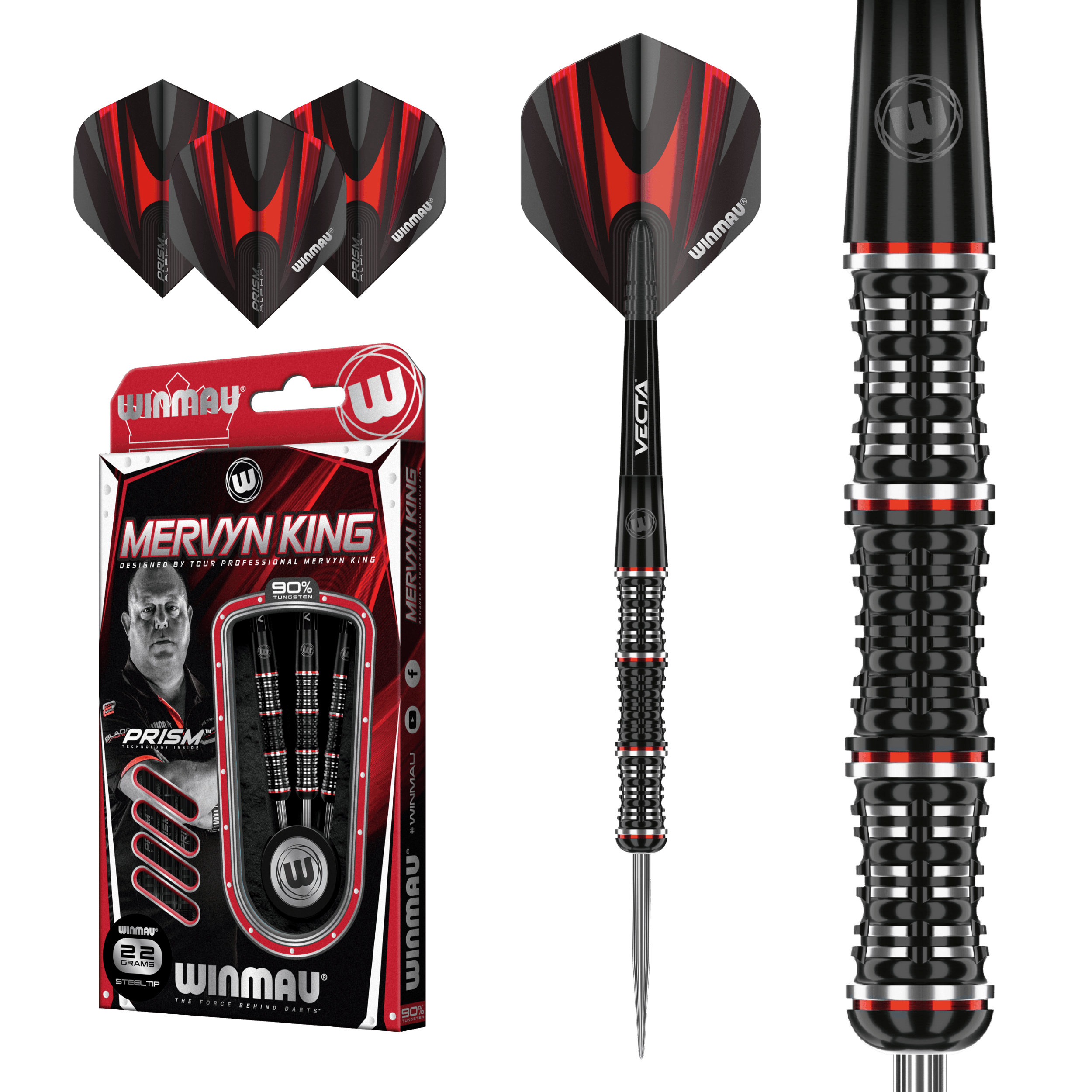 Winmau - Mervyn King Special Edition 90% - Steel Darts Szett - Direct Darts - 2