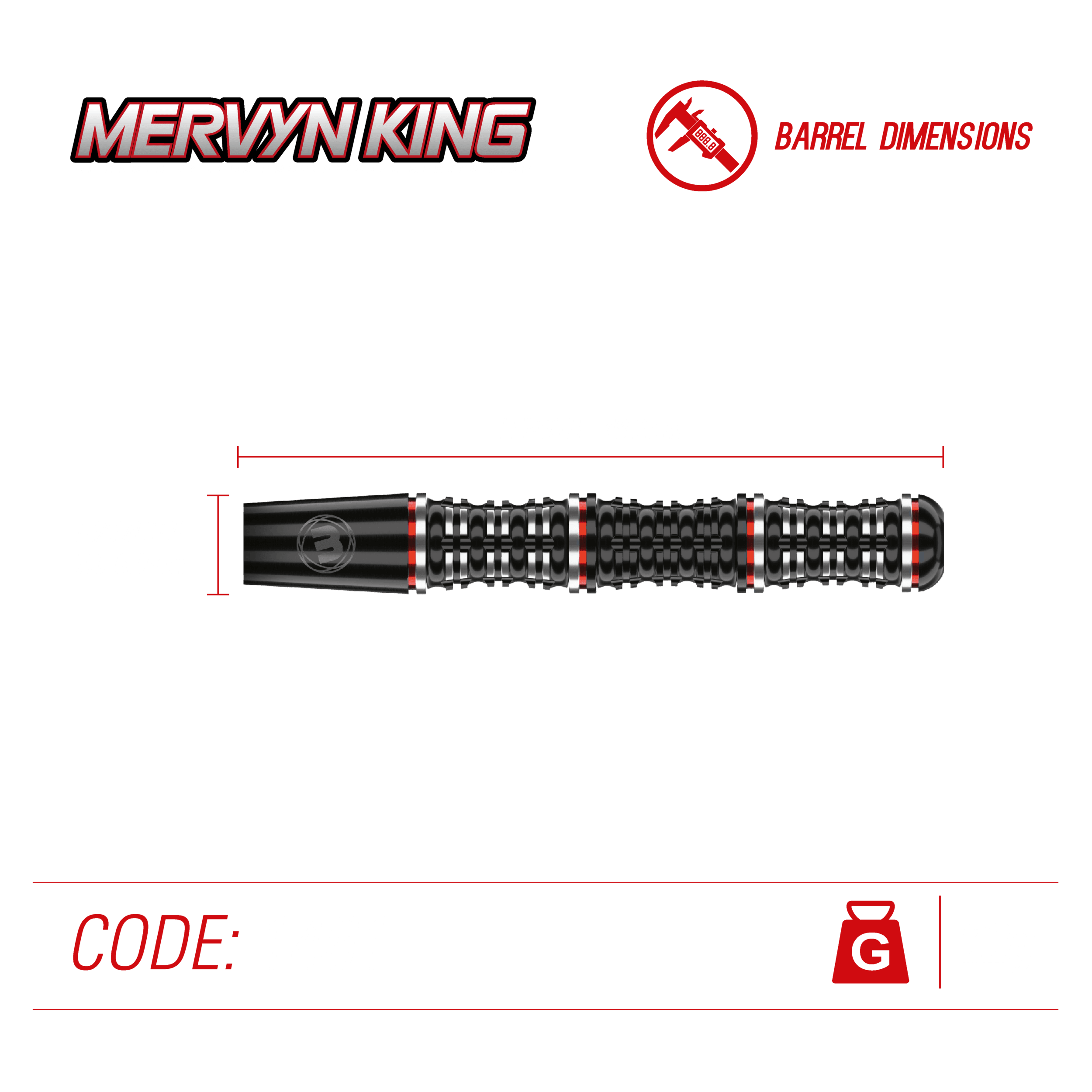 Winmau - Mervyn King Special Edition 90% - Steel Darts Szett - Direct Darts - 4