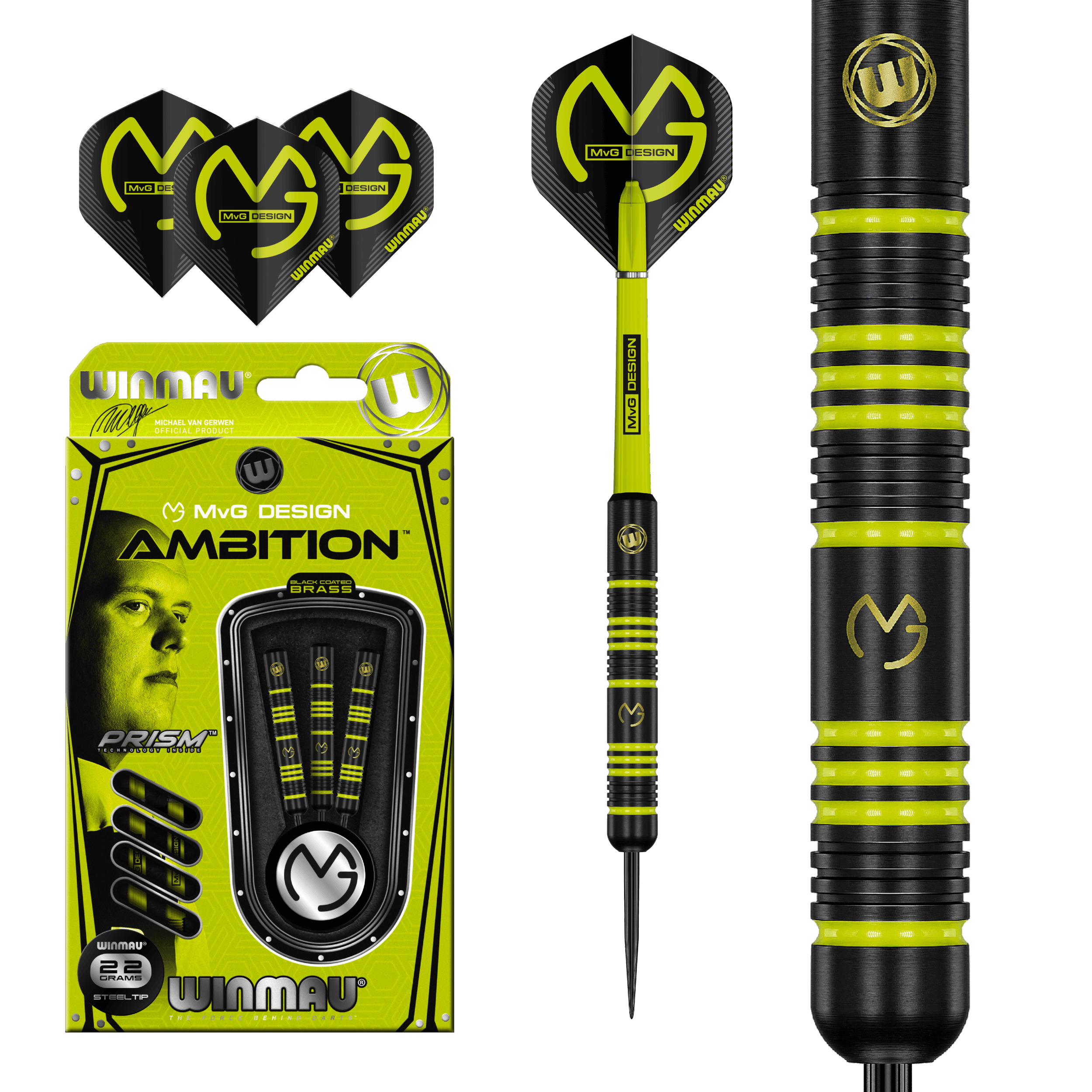 Winmau - Mvg Ambition Brass - Steel Darts Szett - Direct Darts - 2